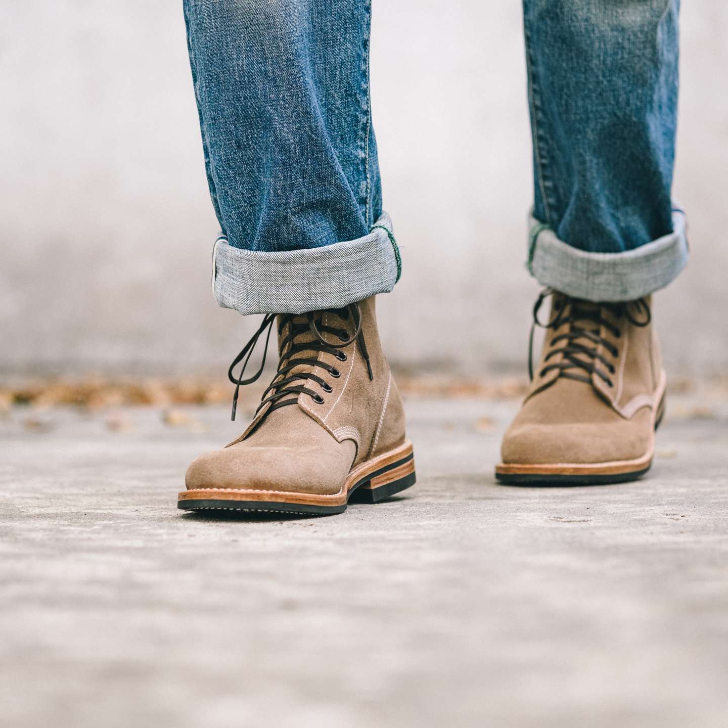 Natural Chromexcel Roughout Field Boot - Detail Image One