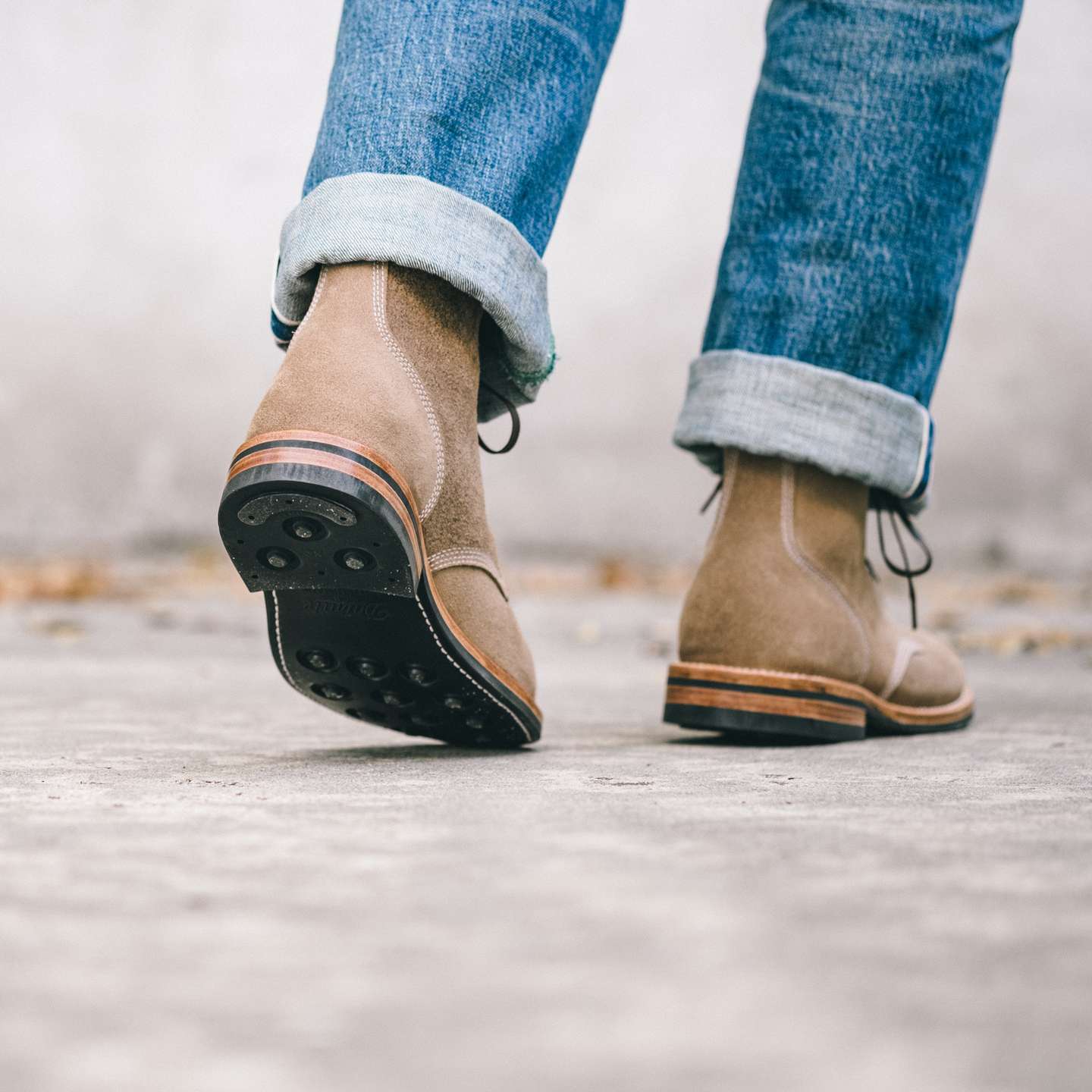 Natural Chromexcel Roughout Field Boot - Detail Image Two