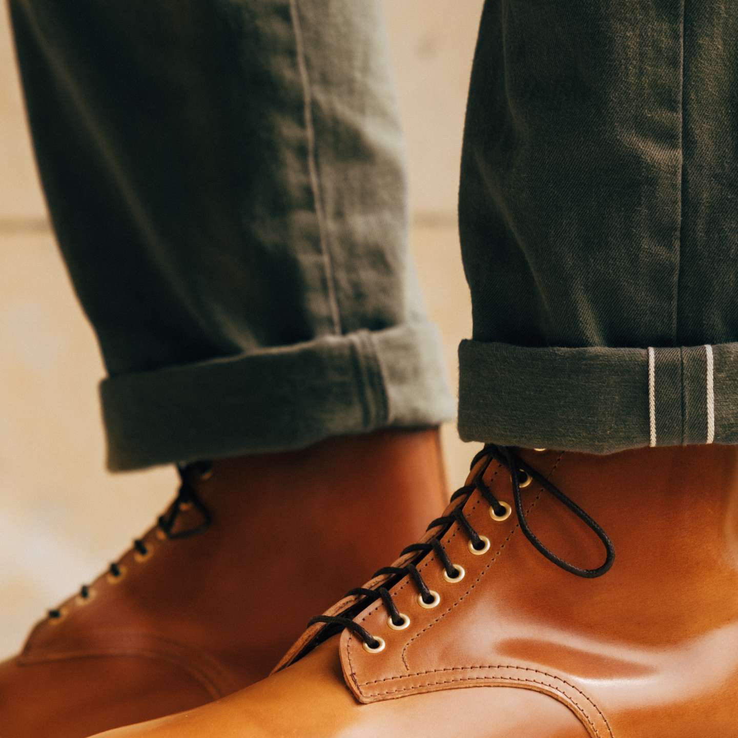 Cuoio Tuscan Shell Cordovan Lakeshore Boot - Detail Image One