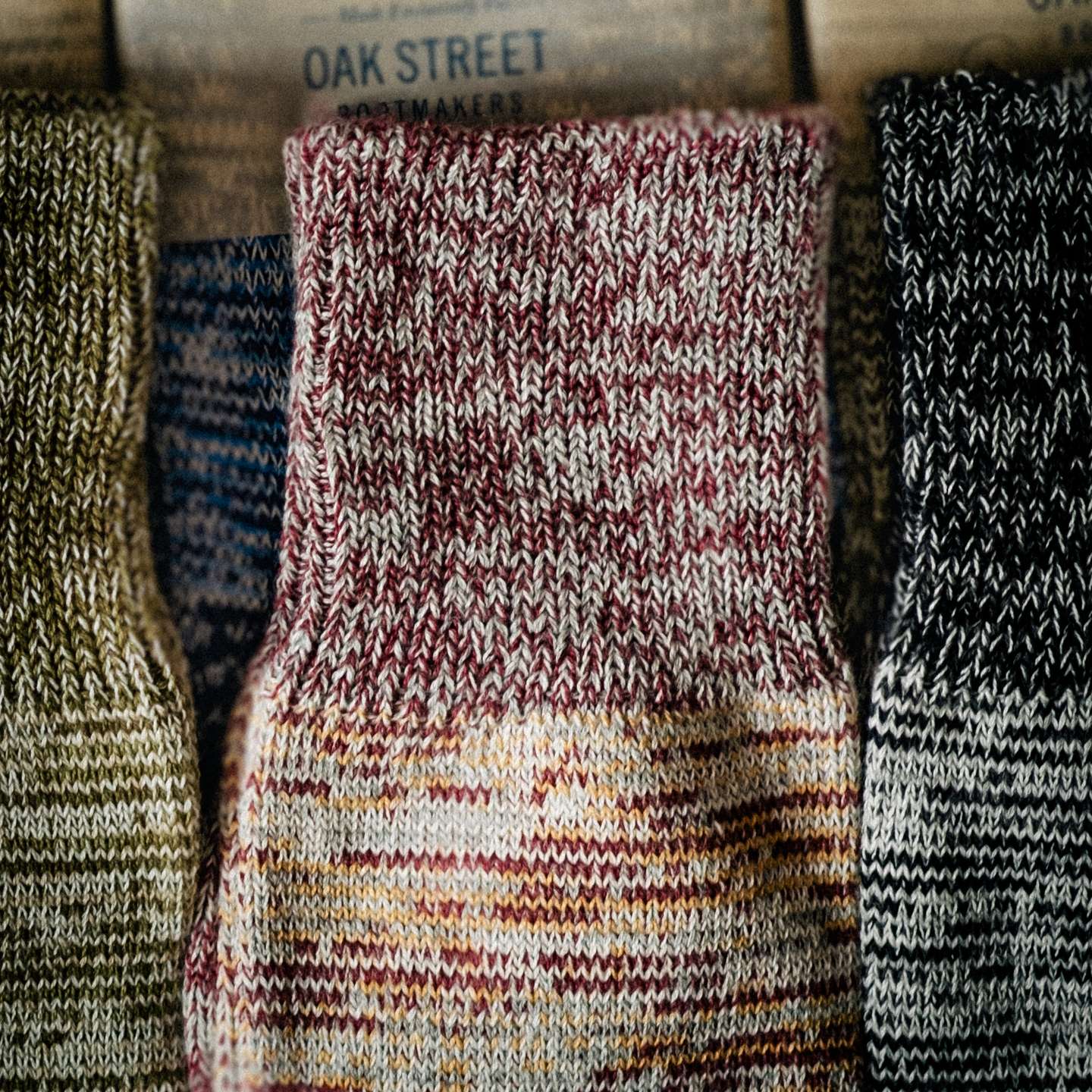 Clay Twisted Knit Anonymous ISM Crew Sock - Detail Image Two