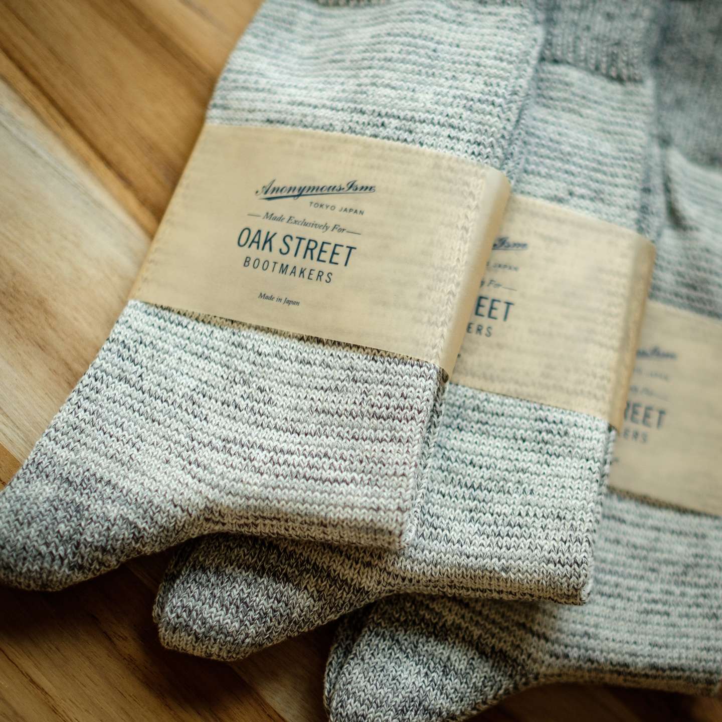 Stone Twisted Knit Anonymous ISM Crew Sock - Detail Image Two