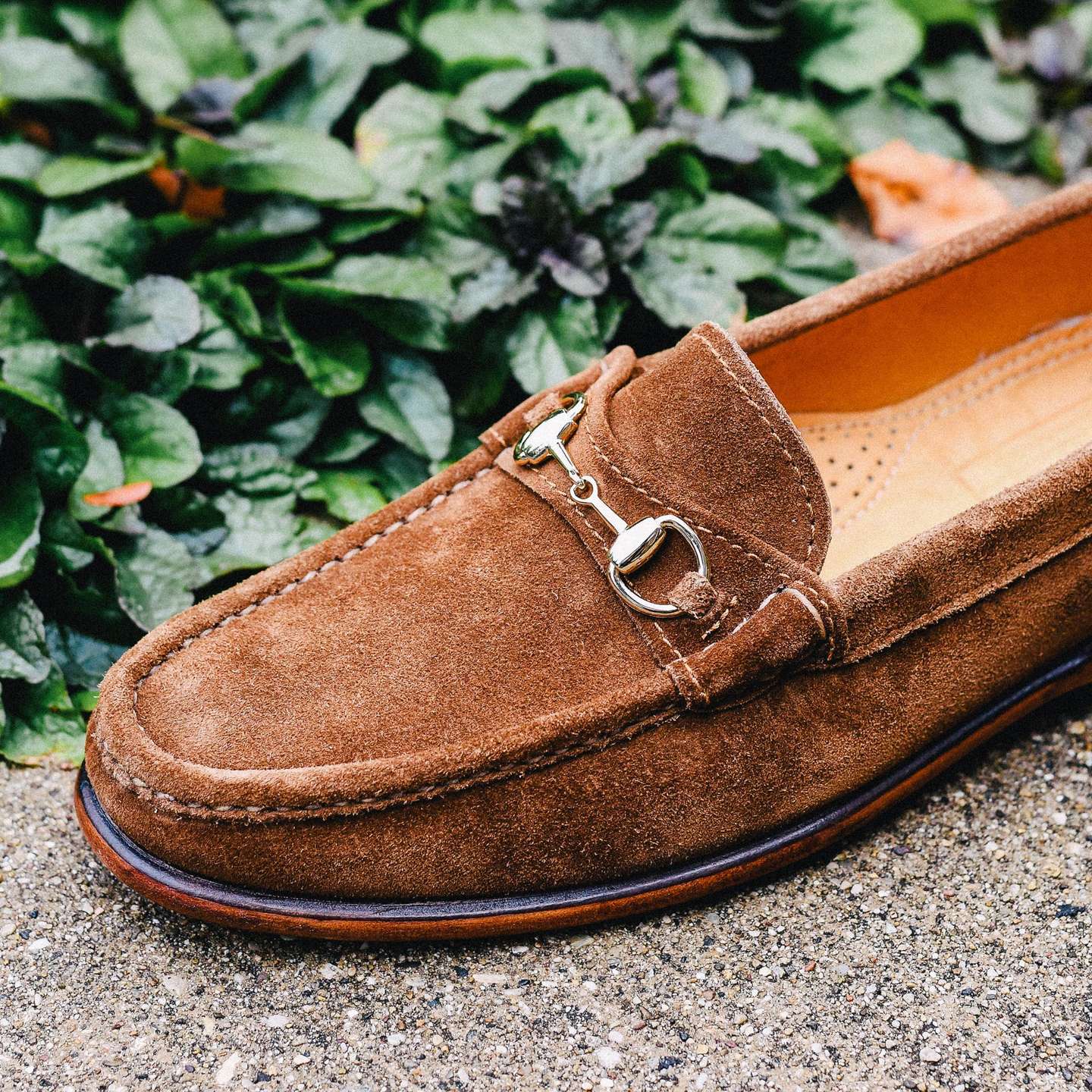 Snuff Janus Suede Bit Loafer - Detail Image One