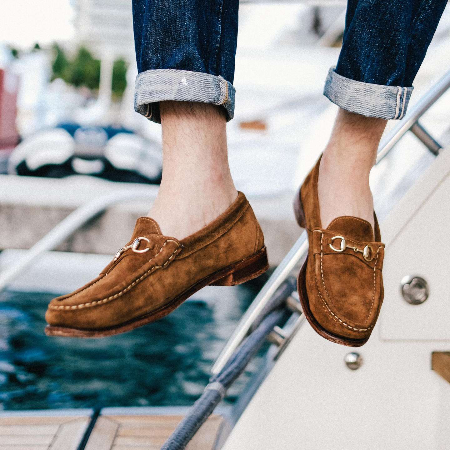 Snuff Janus Suede Bit Loafer - Detail Image Two