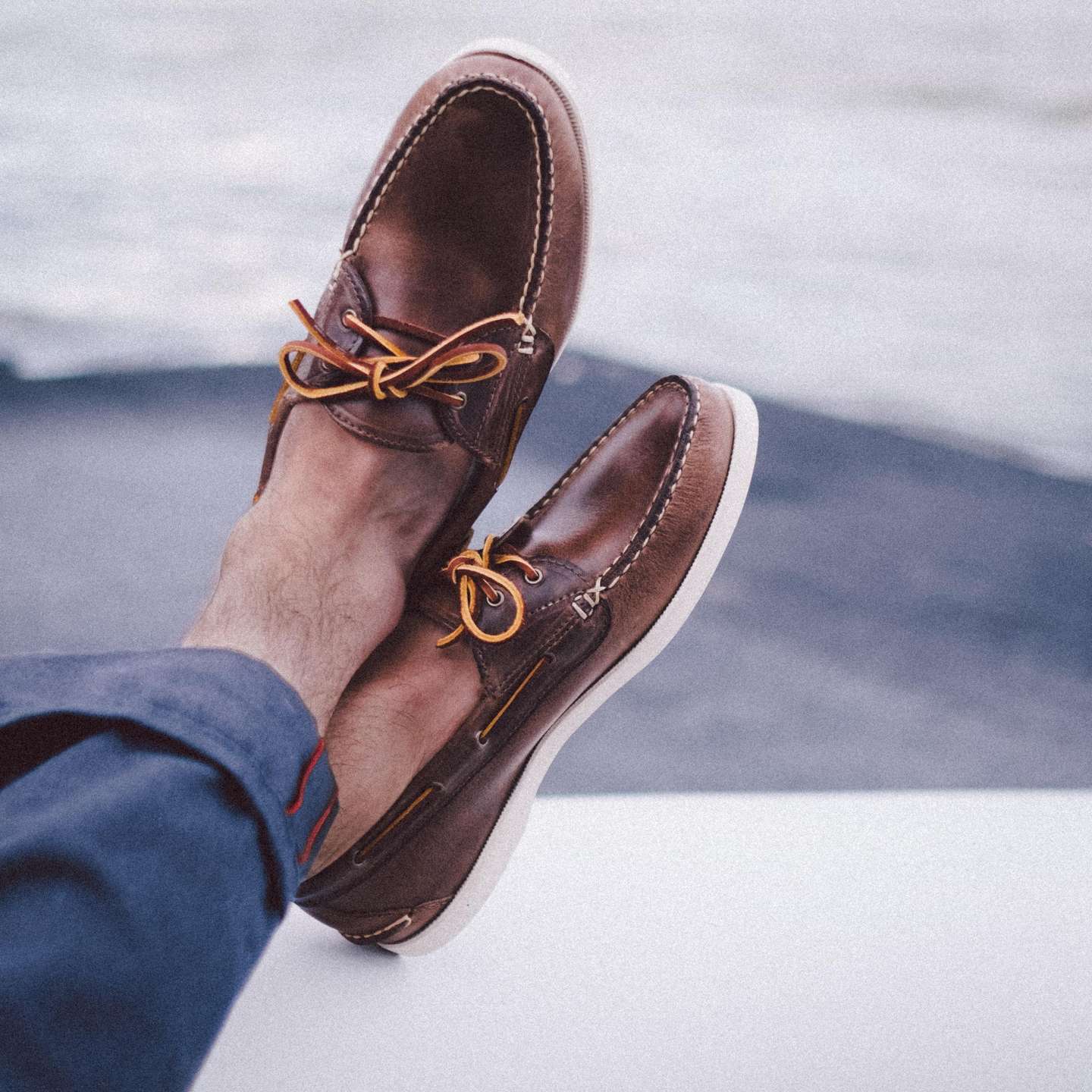 Natural Chromexcel Boat Shoe - Detail Image Two
