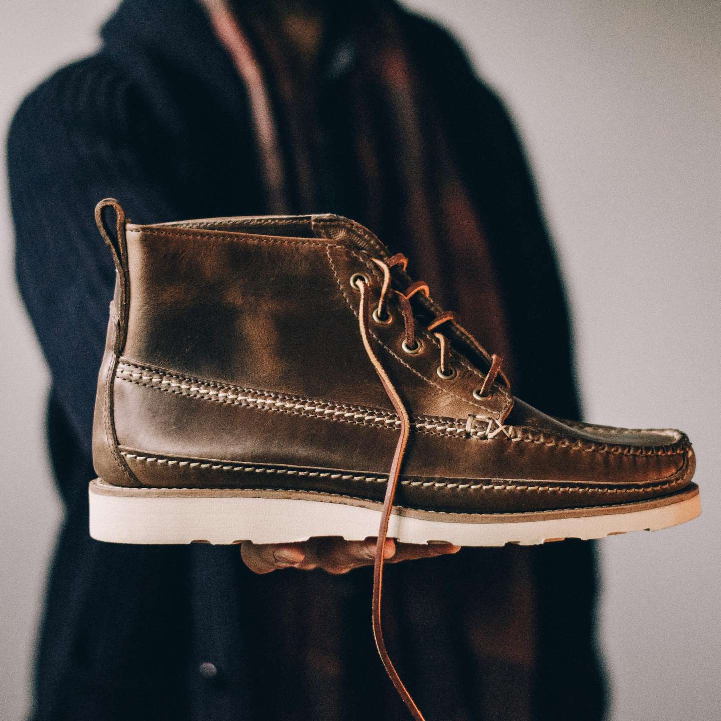 Natural Chromexcel Camp Boot - Detail Image One