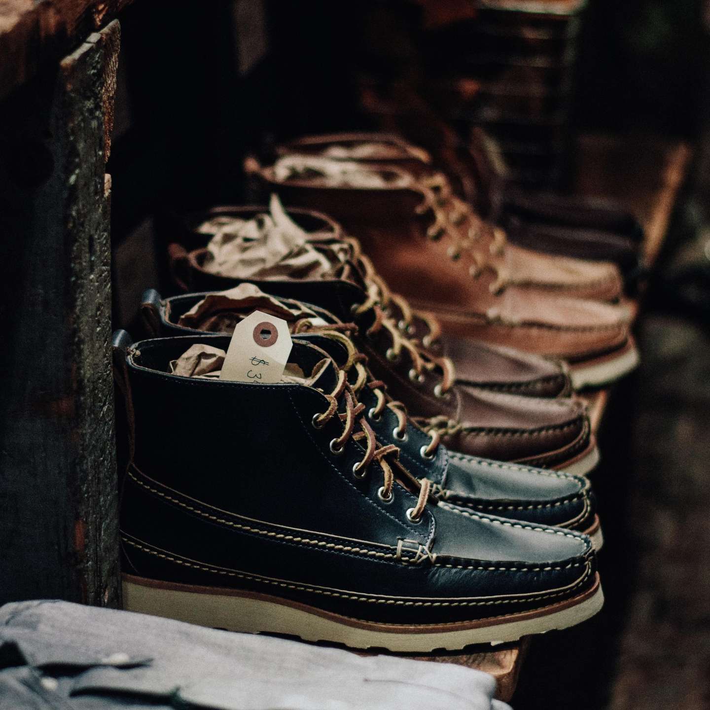 Navy Chromexcel Camp Boot - Detail Image Two