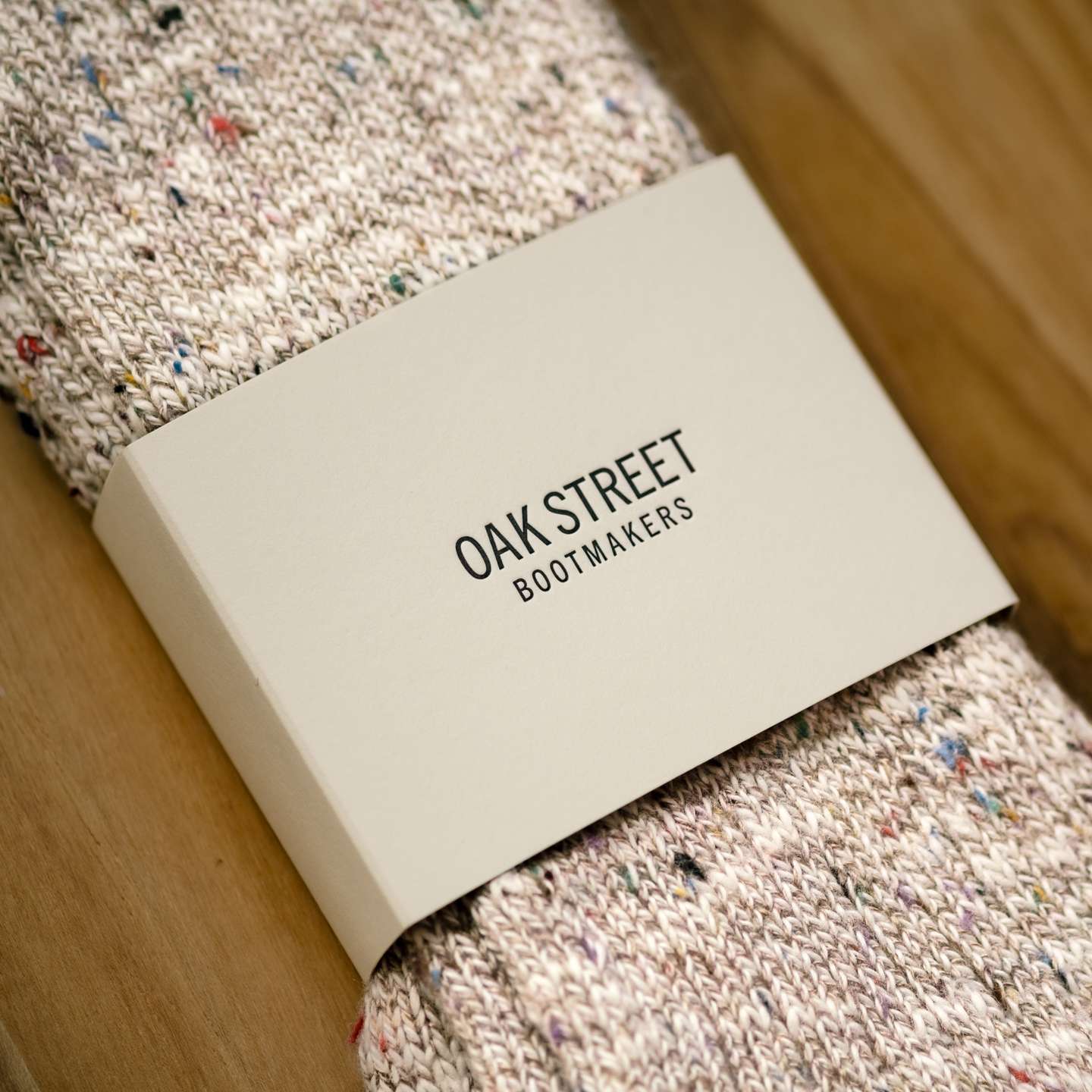 Oatmeal Knit Camp Sock - Detail Image One