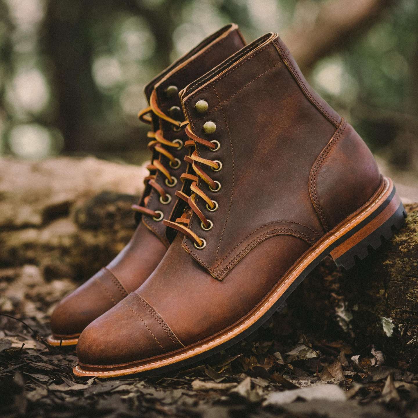 Rowdy Tobacco Cap-Toe Trench Boot - Detail Image Two