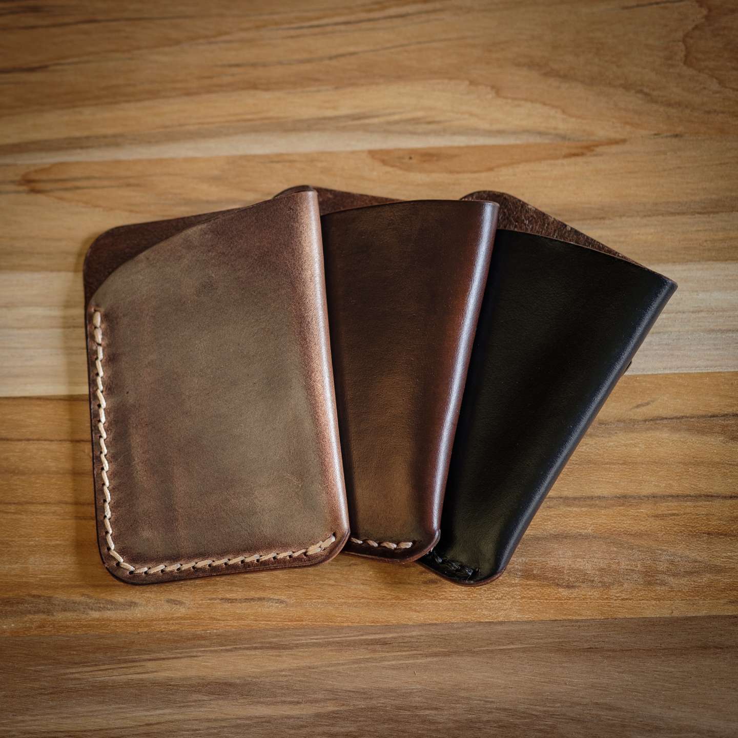 Black Chromexcel Card Wallet - Detail Image Two