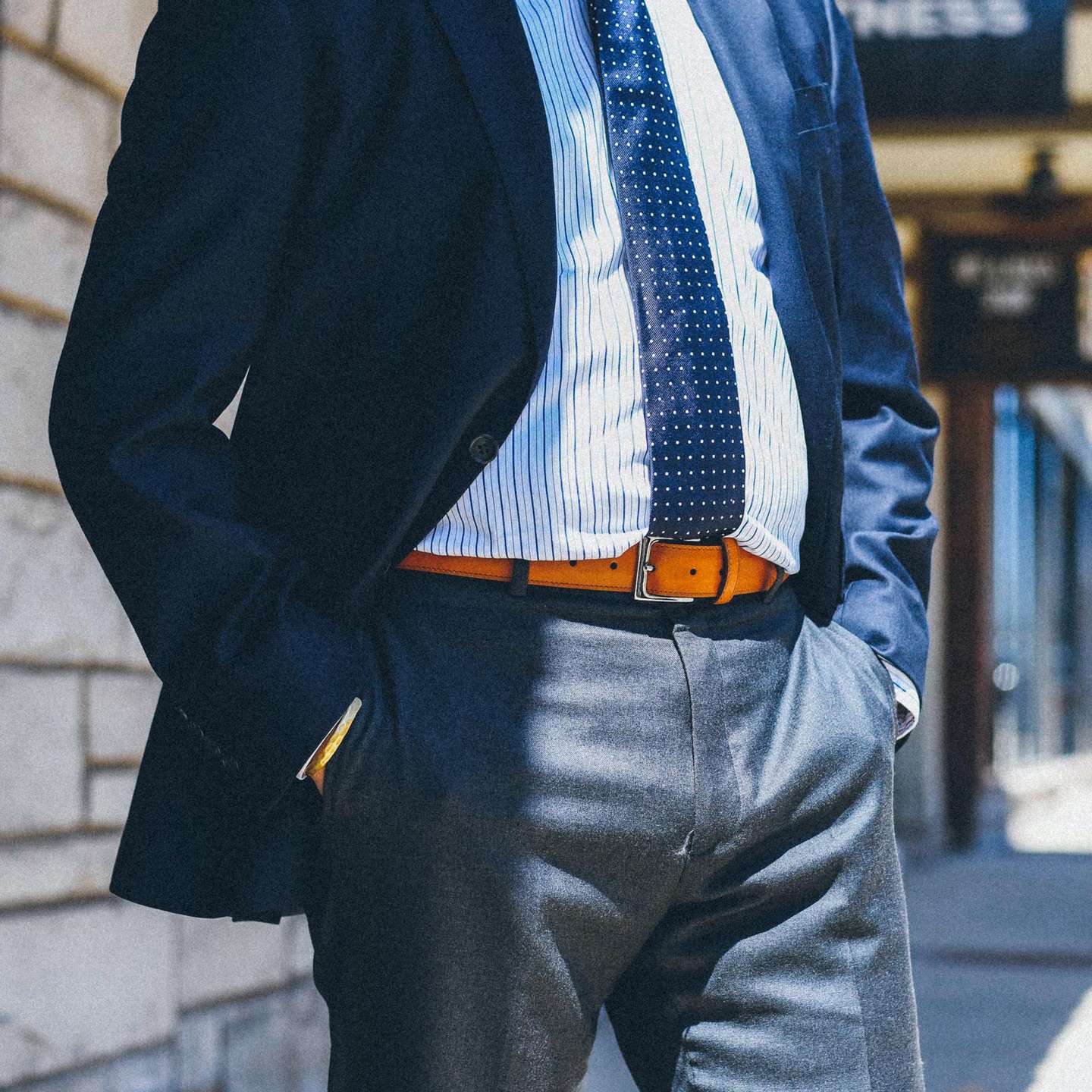 Black Chromexcel Dress Belt - Detail Image Two