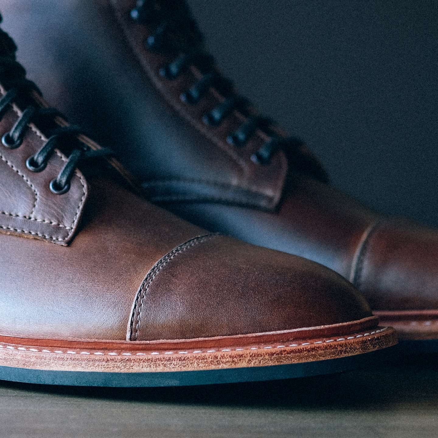 Natural Chromexcel Cap-Toe Lakeshore Boot - Detail Image Two