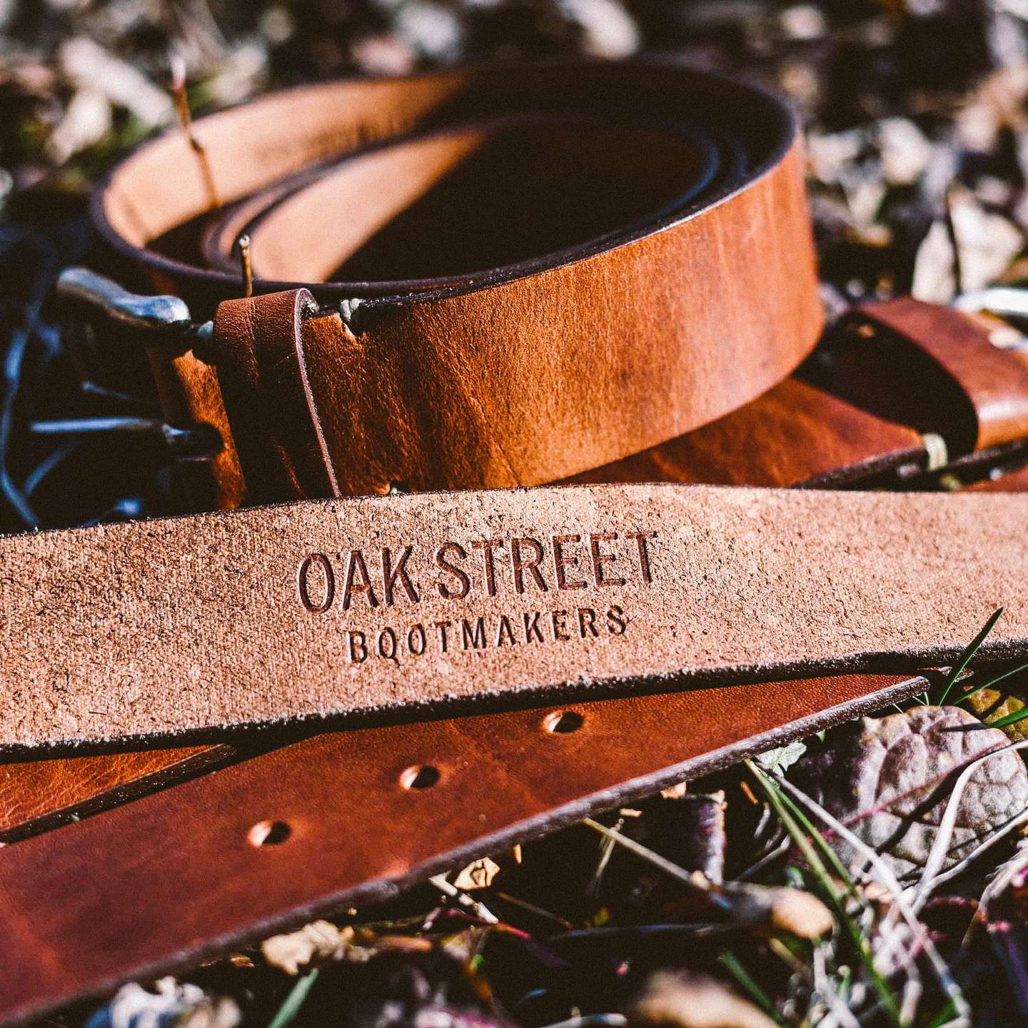 English Tan Dublin Roller Buckle Belt - Detail Image One