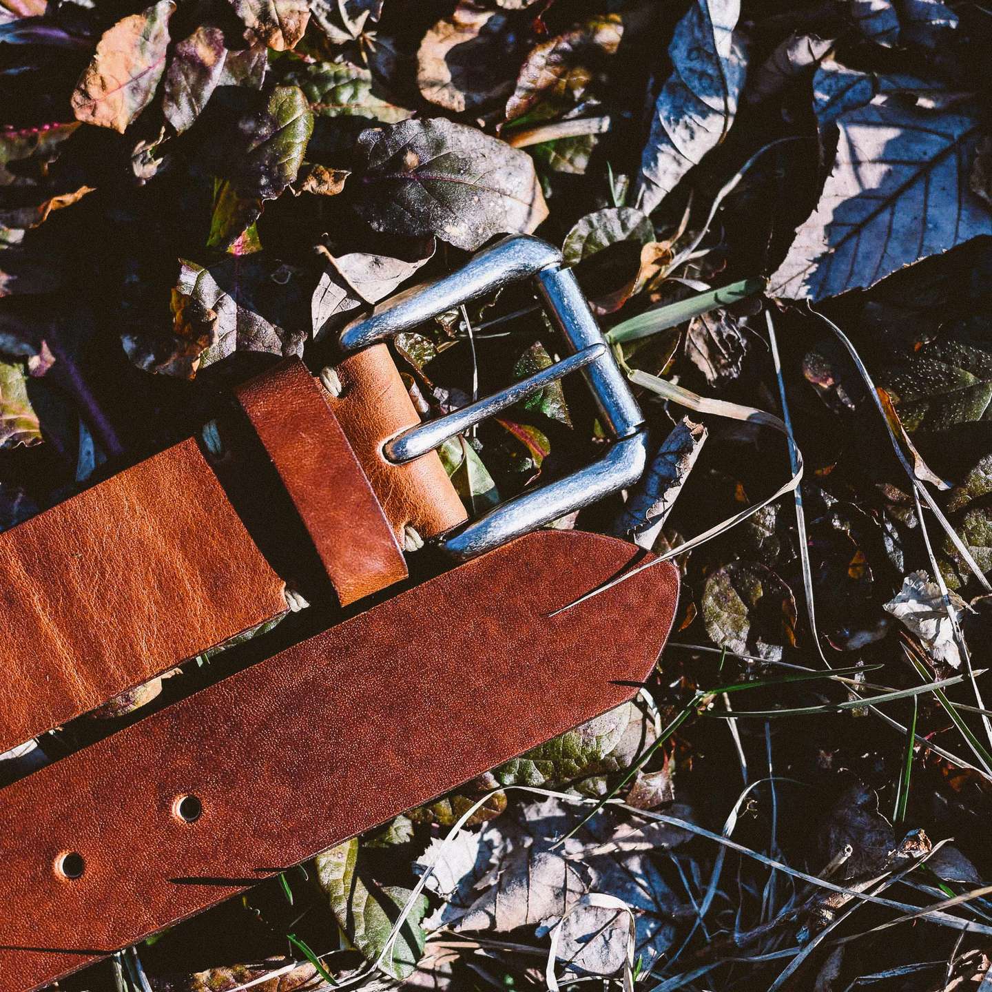 English Tan Dublin Roller Buckle Belt - Detail Image Two