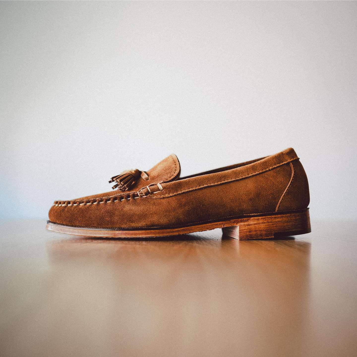 Snuff Janus Suede Tassel Loafer - Detail Image One