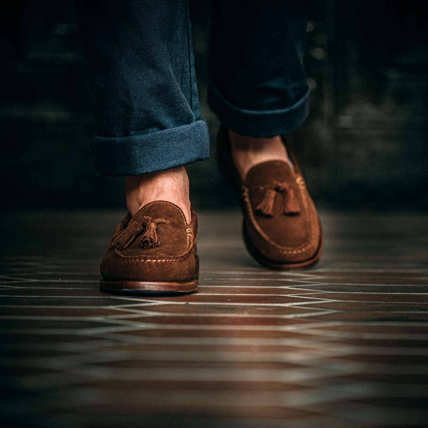 Snuff Repello Suede Tassel Loafer - Detail Image One