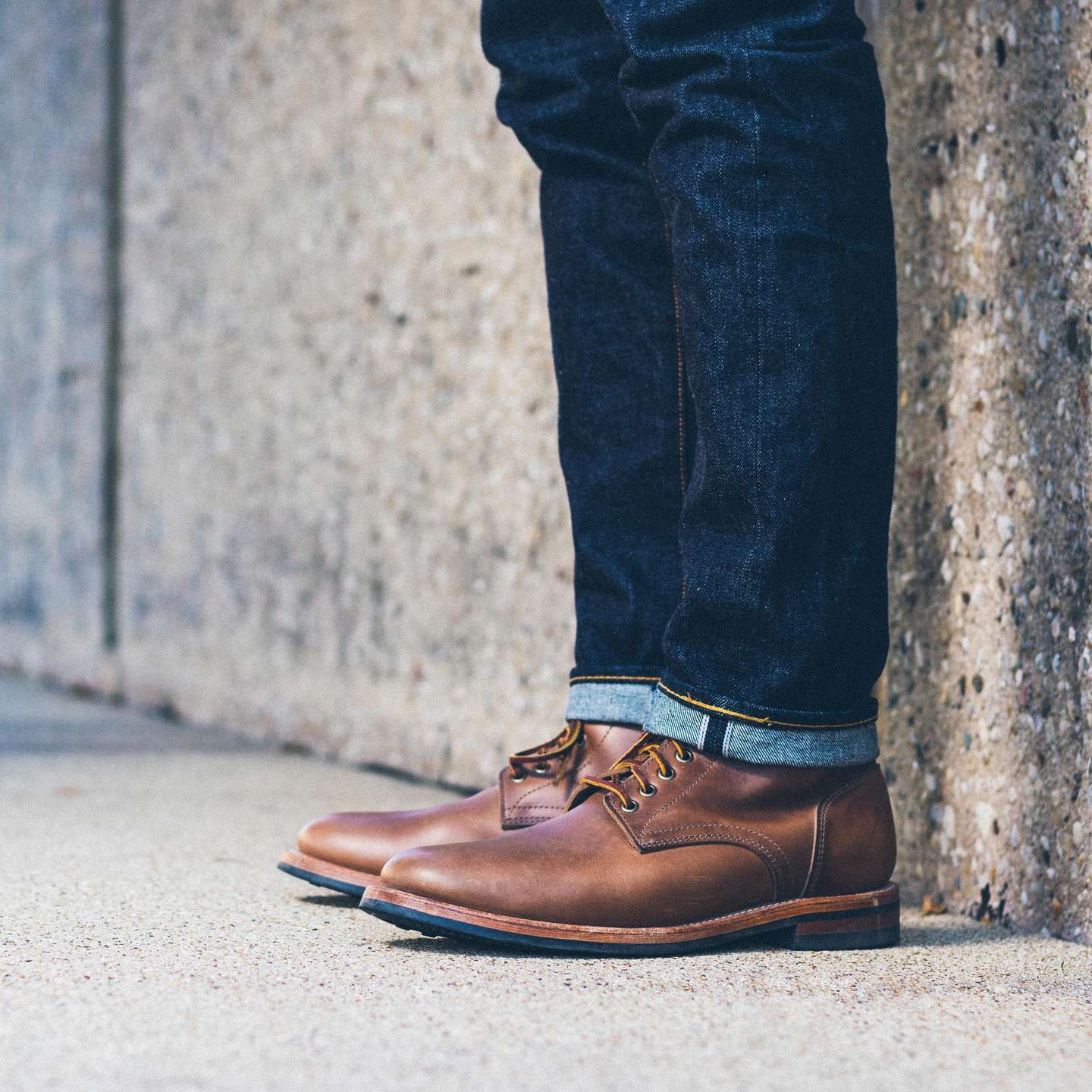 Natural Chromexcel Trench Boot - Detail Image One