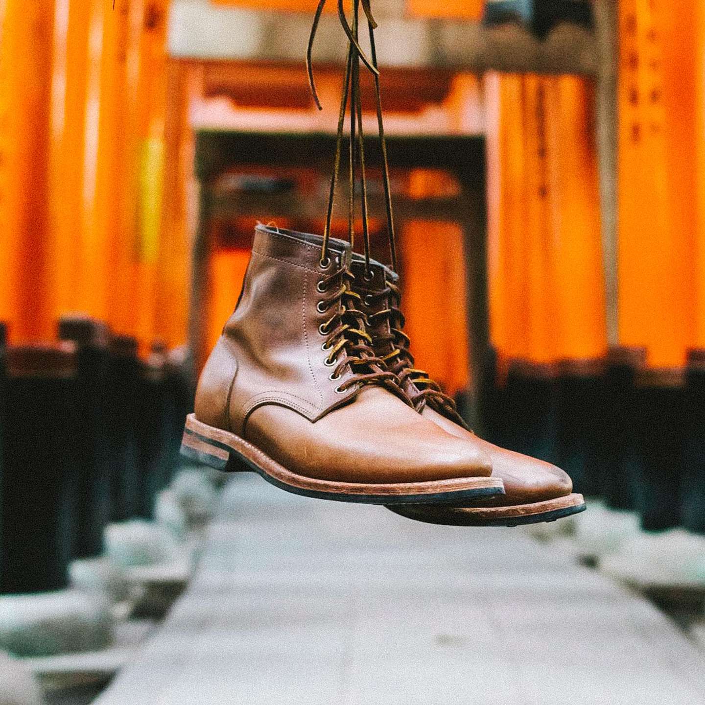 Natural Chromexcel Trench Boot - Detail Image Two