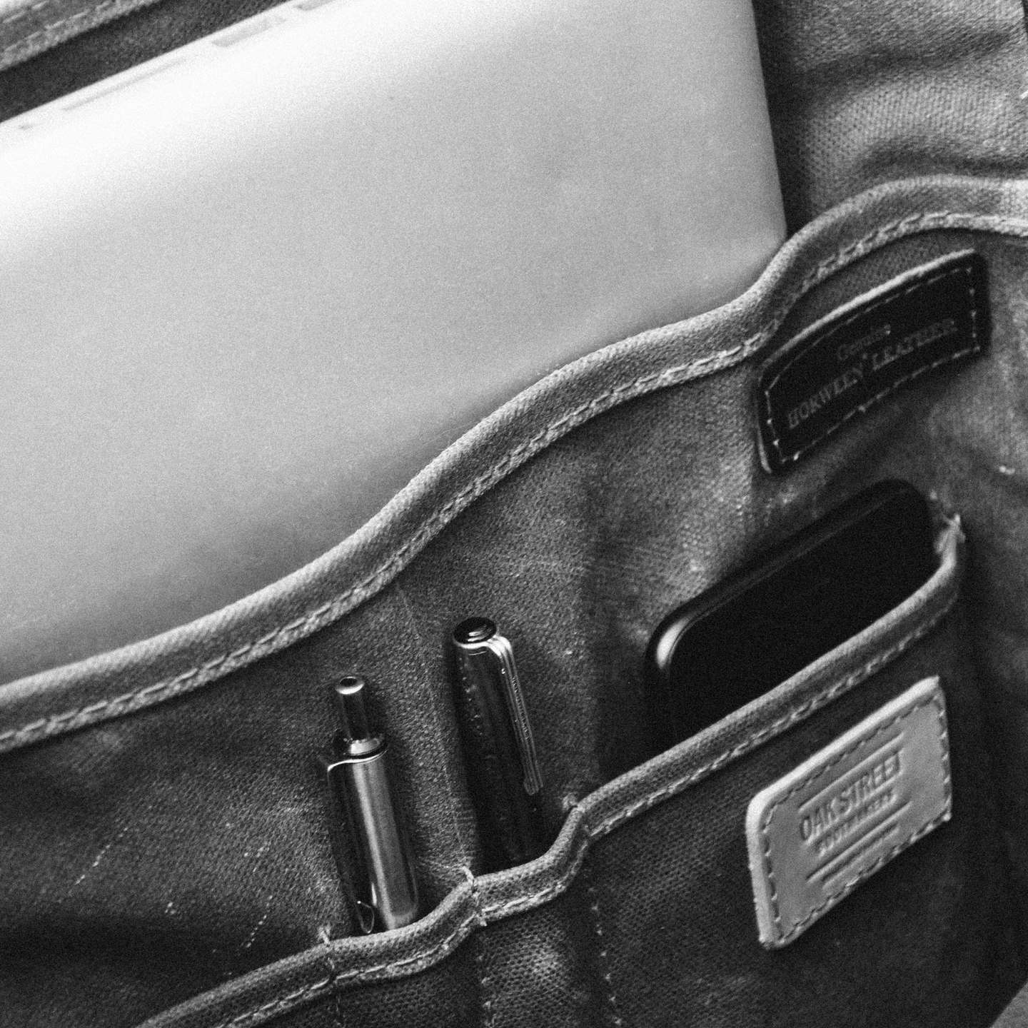 Field Tan Waxed Canvas Utility Tote - Detail Image One