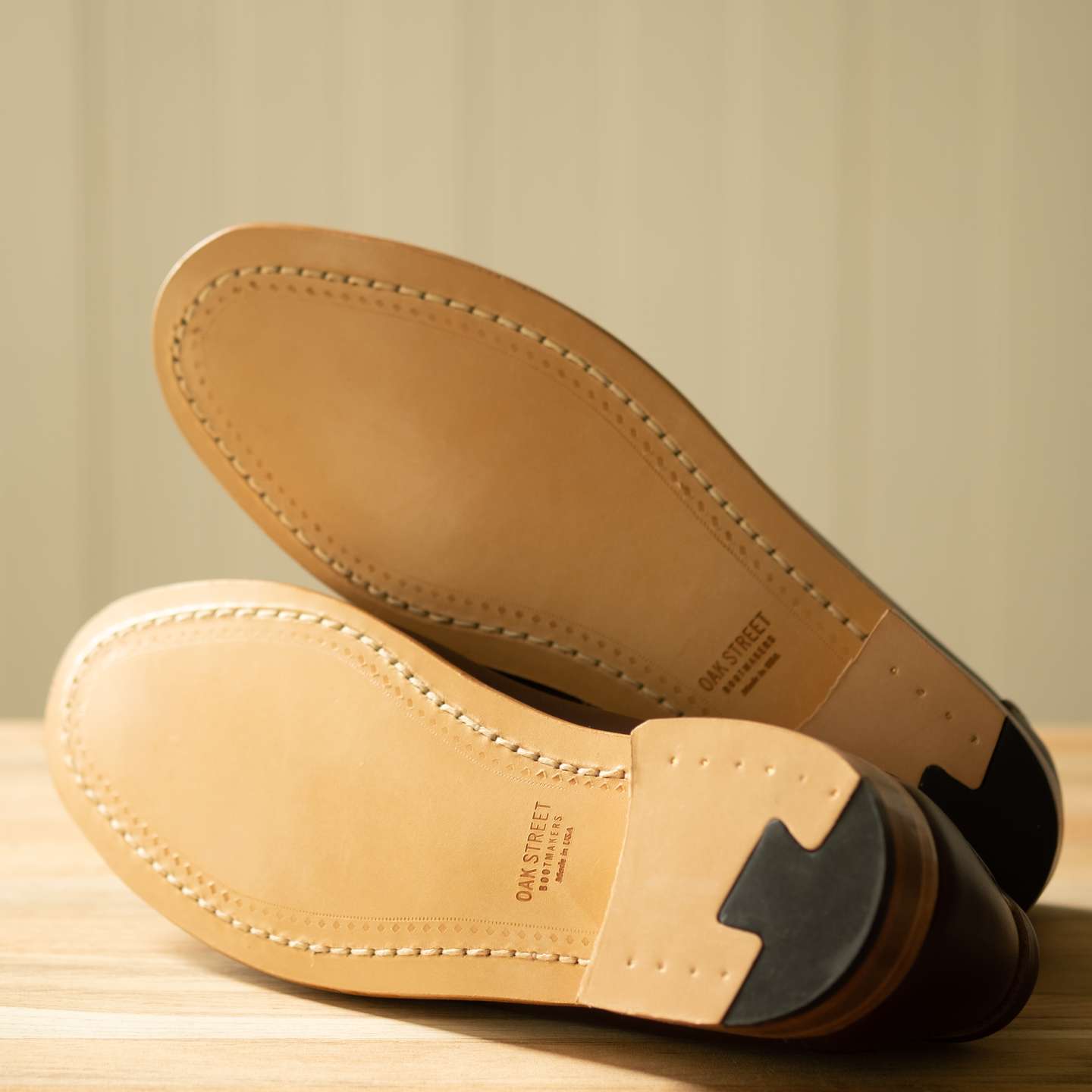 Natural Chromexcel Beefroll Penny Loafer - Detail Image Two