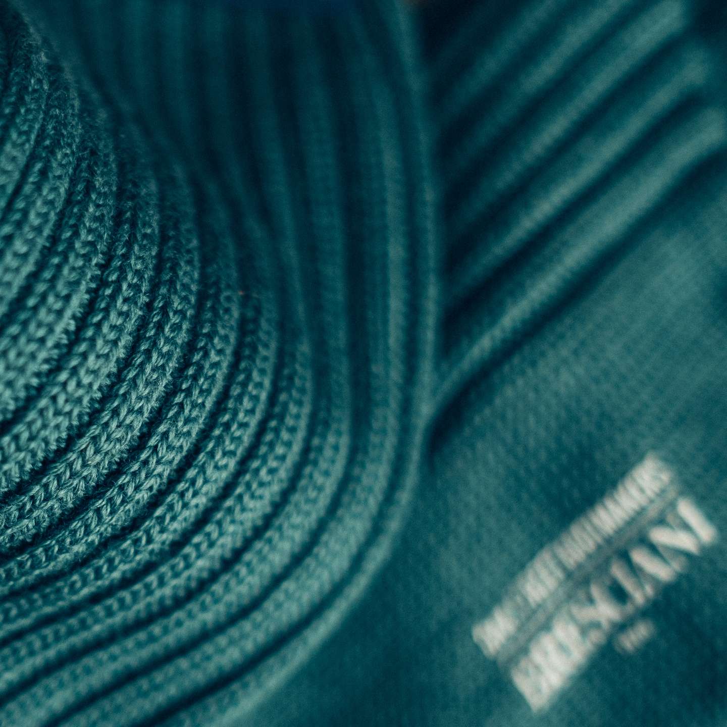Blue Spruce Merino Wool Blend Bresciani Officer Sock - Detail Image Two