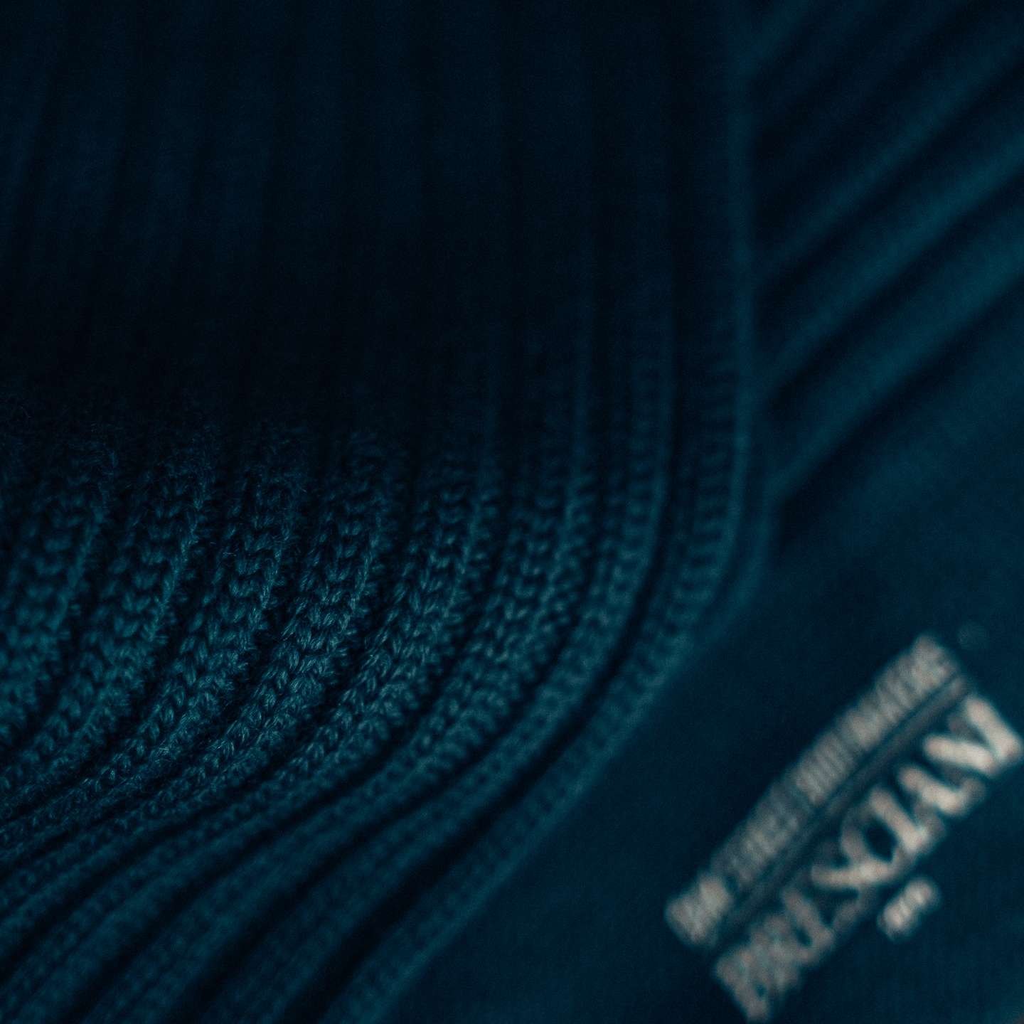 Bottle Green Merino Wool Blend Bresciani Officer Sock - Detail Image Two
