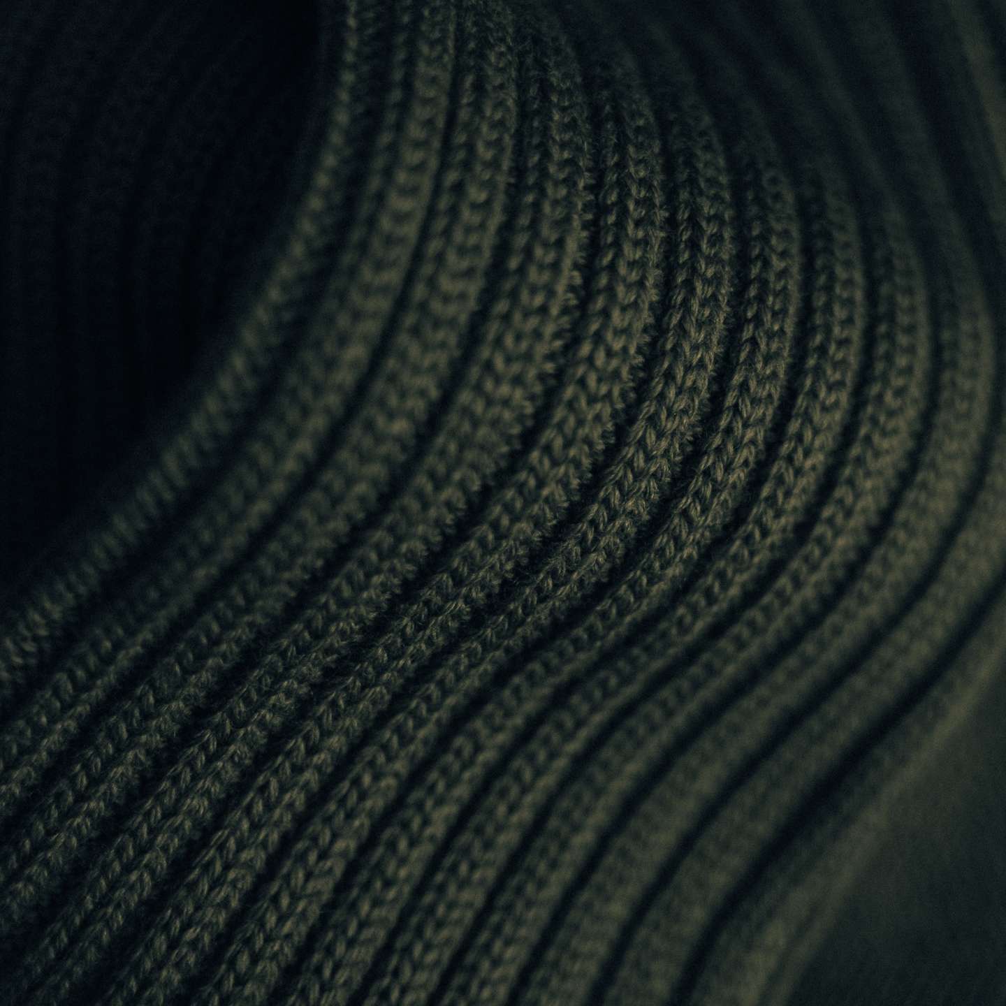 Dark Olive Cotton Blend Bresciani Officer Sock - Detail Image Two