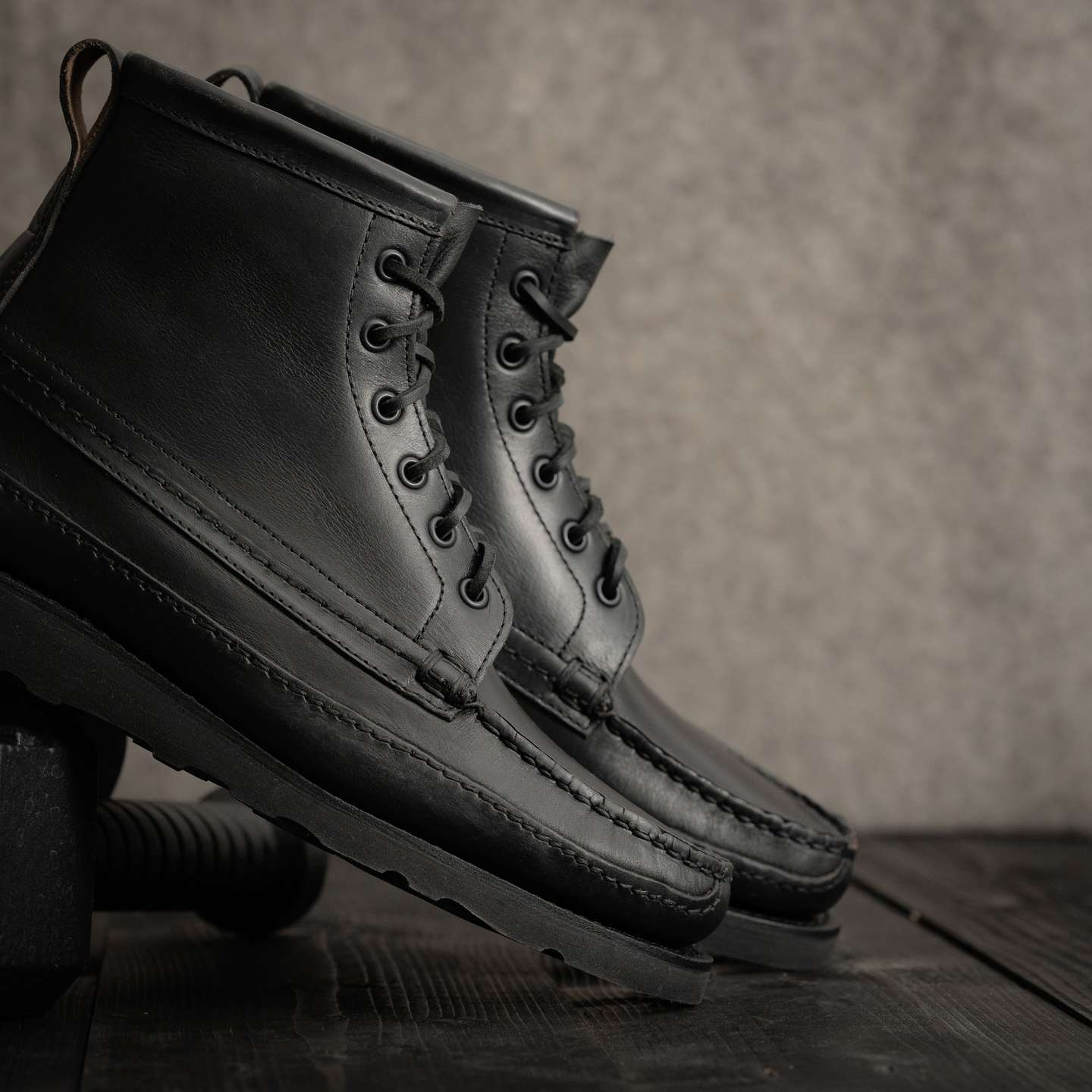 Black Chromexcel Camp Boot - Detail Image One