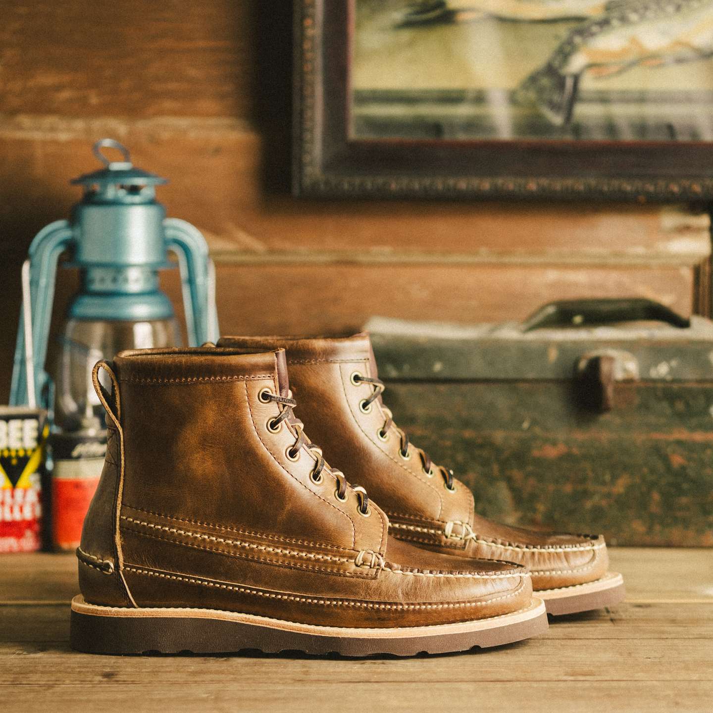 Natural Chromexcel Camp Boot - Detail Image One