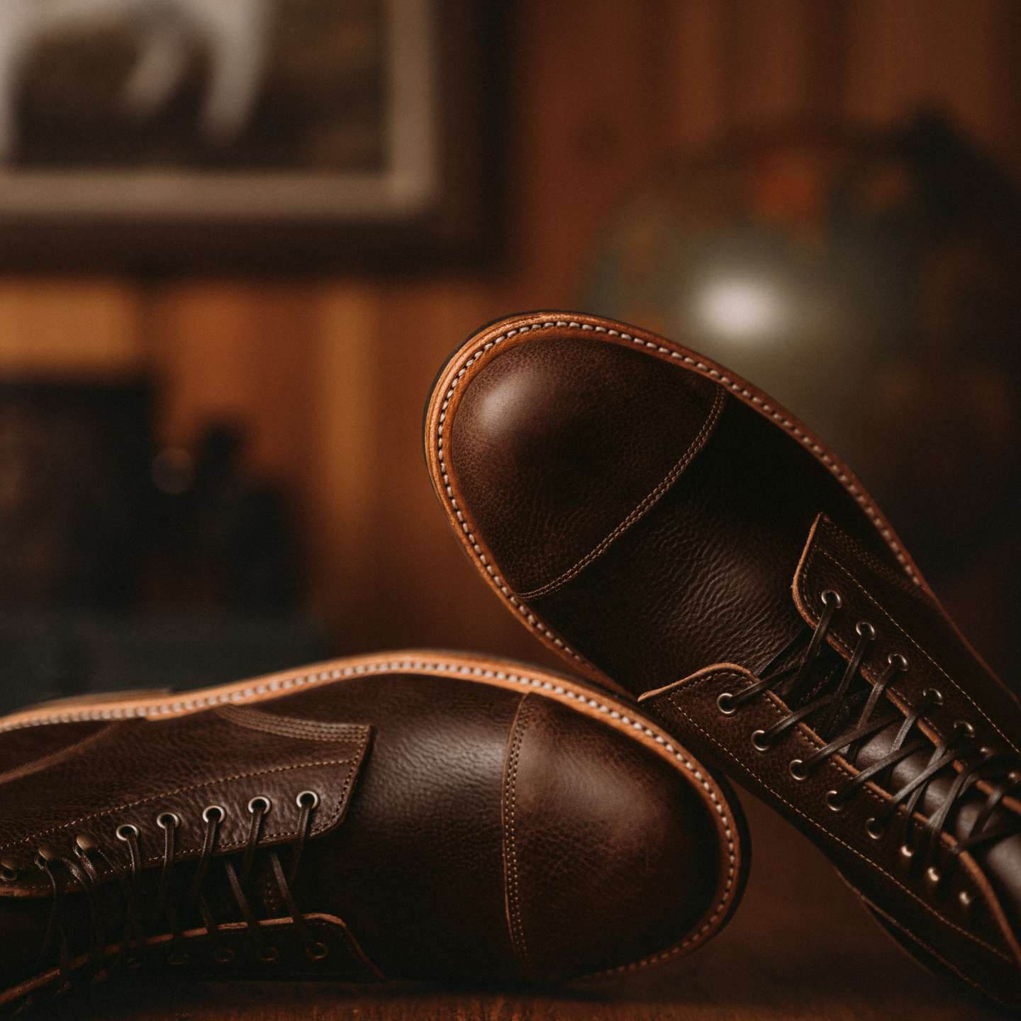 305 Mahogany Legend Cap-Toe Field Boot - Detail Image Two