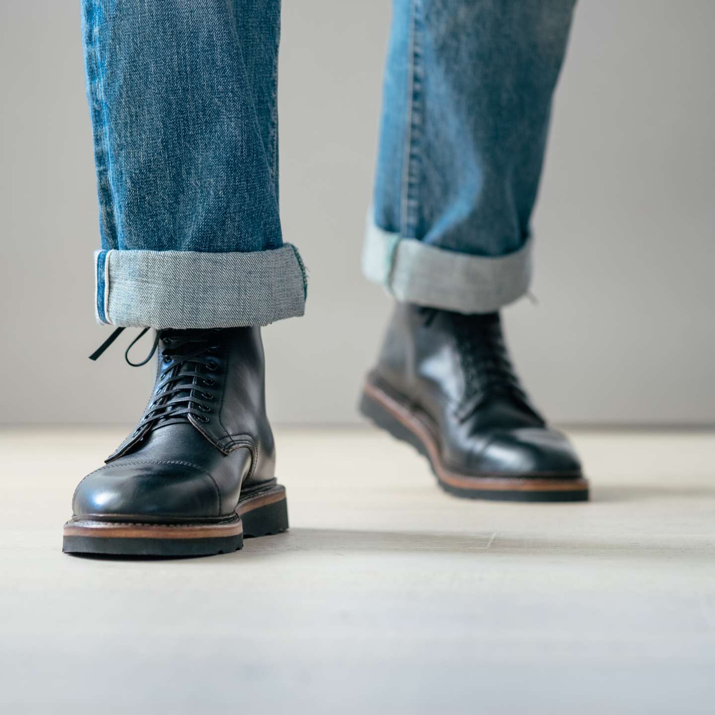 Black Chromexcel Cap-Toe Lakeshore Boot - Detail Image Two