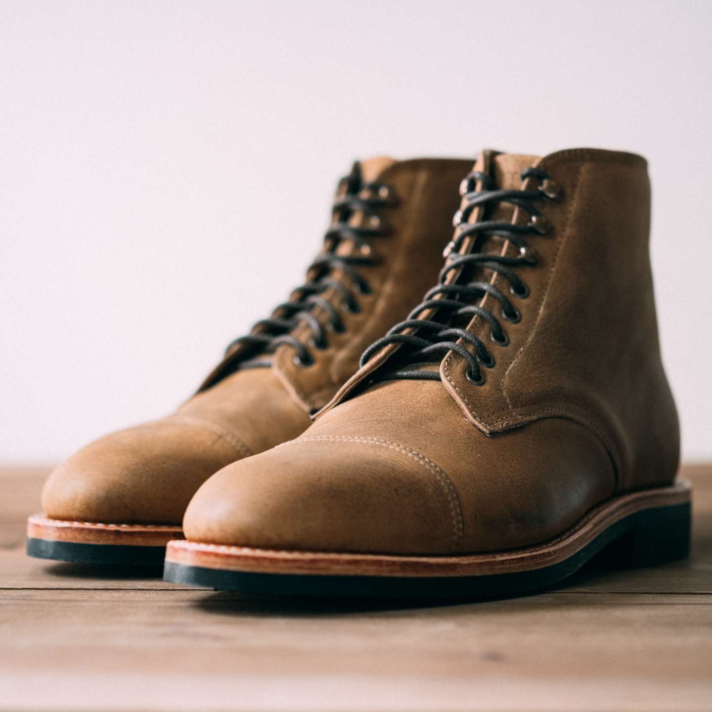 Gaucho Waxed Kudu Cap-Toe Lakeshore Boot - Detail Image One