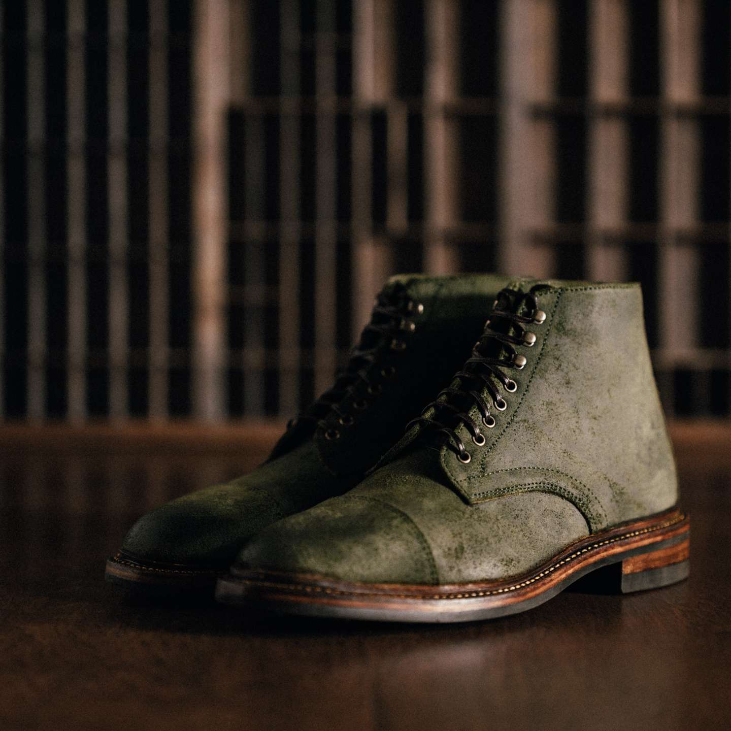 Huntsman Waxy Chamois Reverse Cap-Toe Lakeshore Boot - Detail Image Two