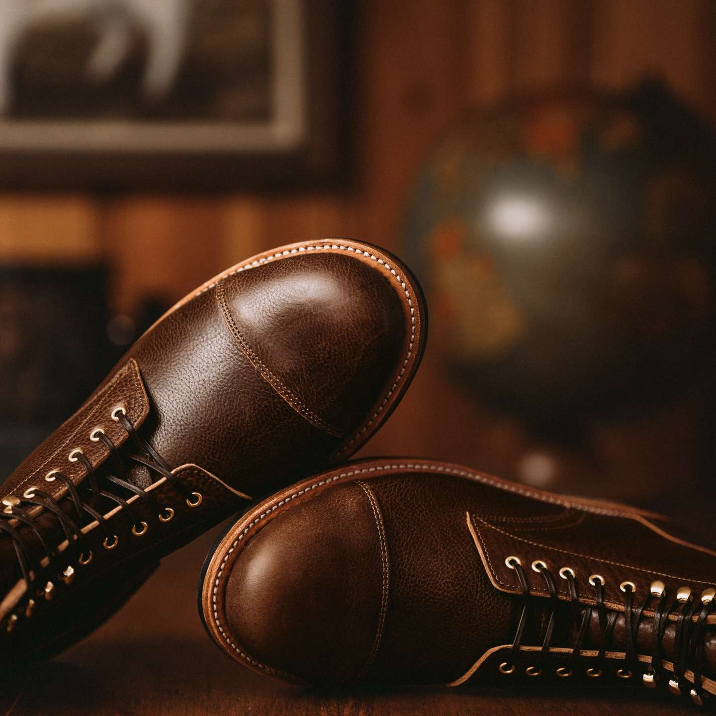 302 Walnut Legend Cap-Toe Trench Boot - Detail Image Two