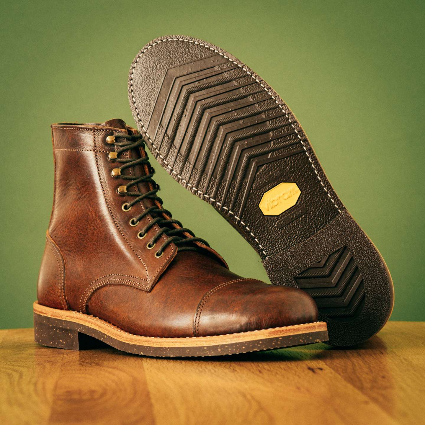 Nemesi Cotto Cap-Toe Trench Boot - Detail Image One