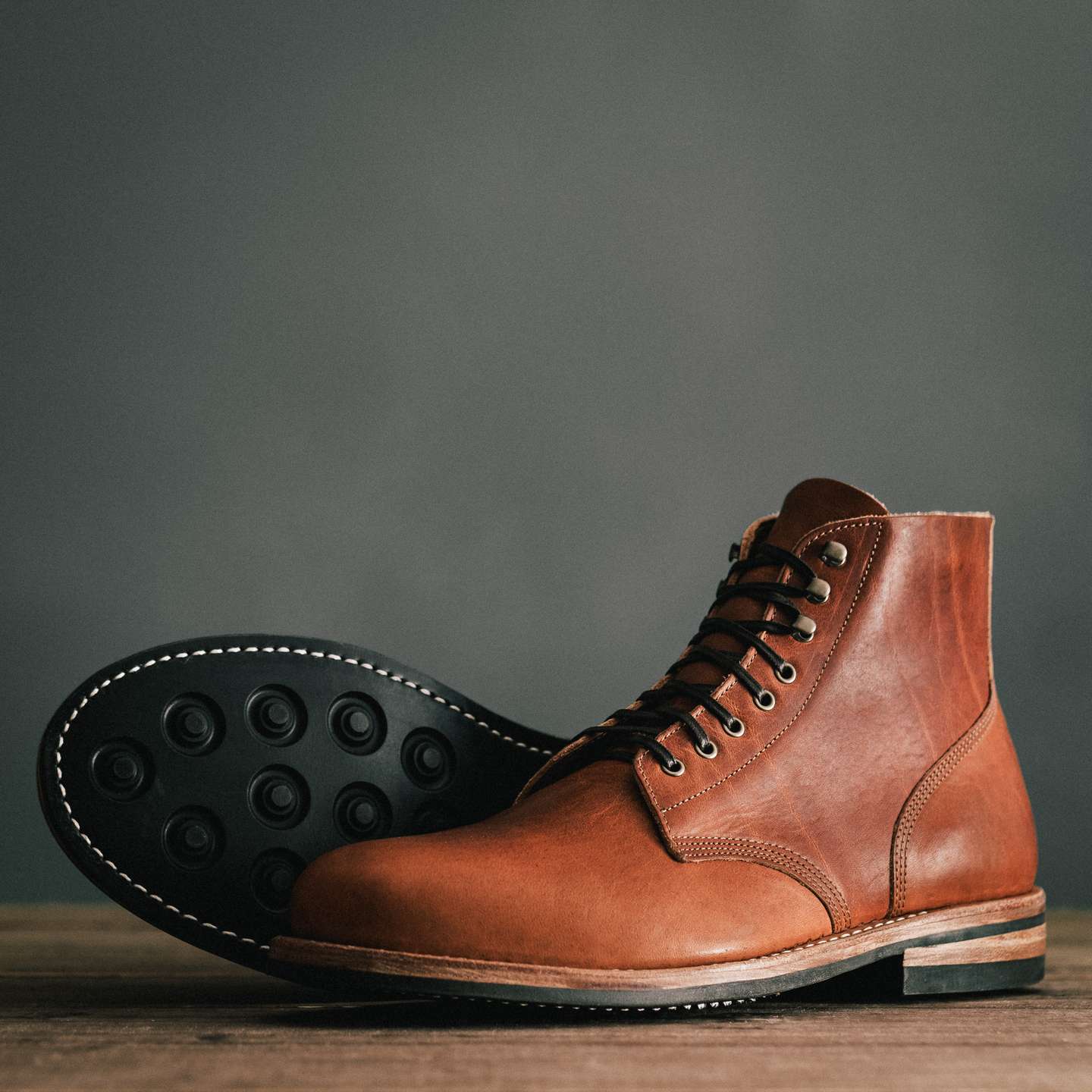 English Tan Dublin Field Boot - Detail Image One