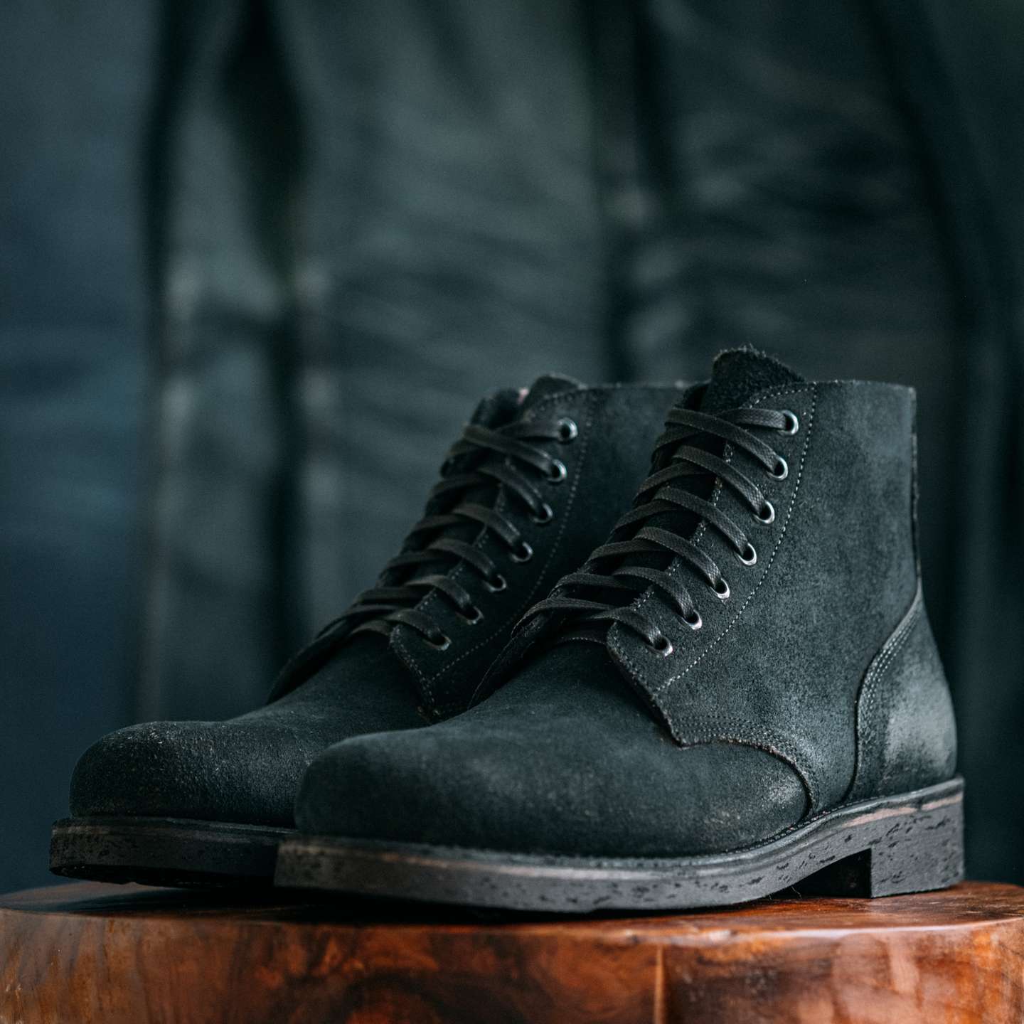 Natural Indigo Chromexcel Roughout Field Boot - Detail Image One