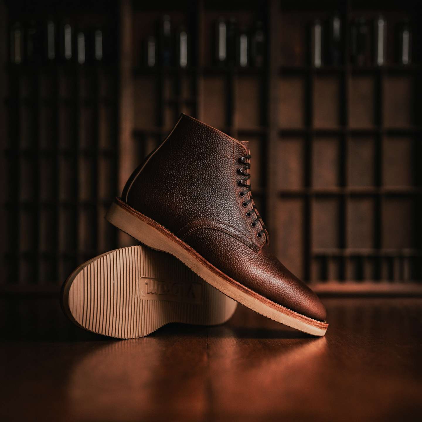 Brown Scotch Grain Chromexcel Lakeshore Boot - Detail Image Two