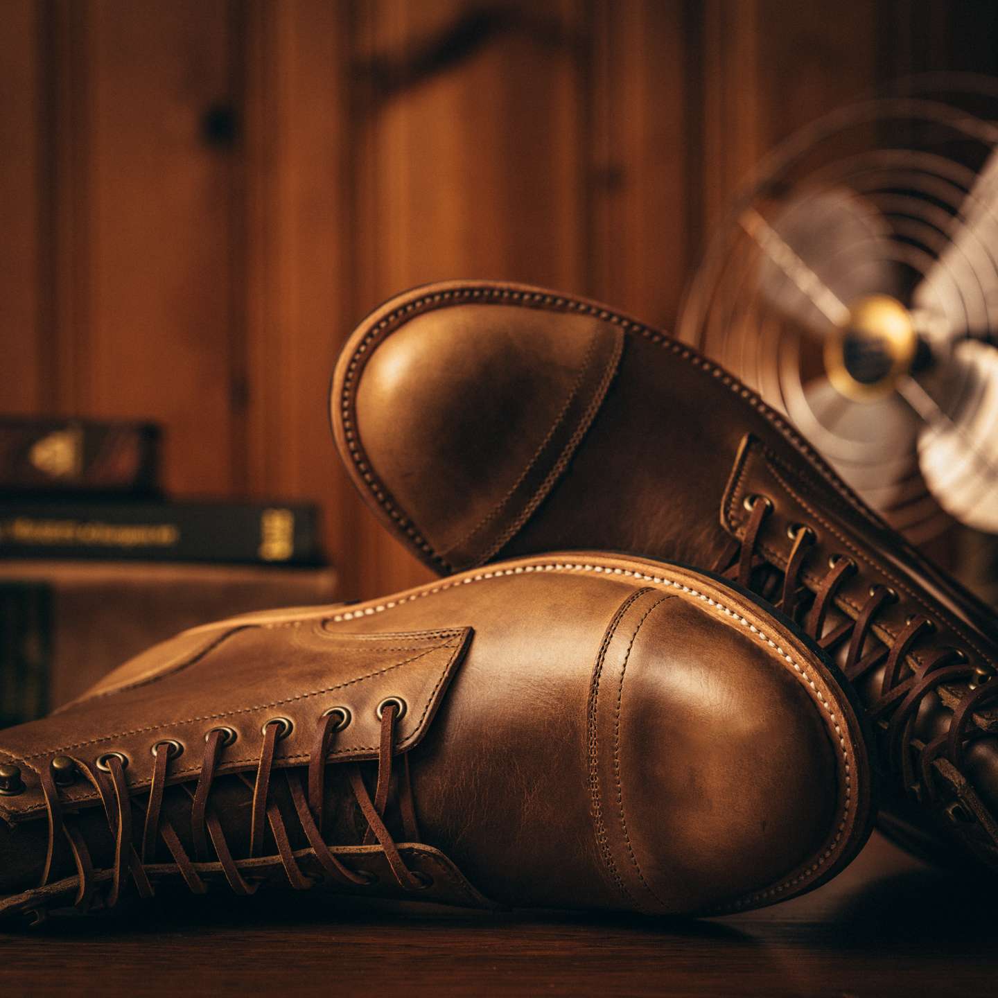 Natural Chromexcel Cap-Toe Trench Boot - Detail Image Two