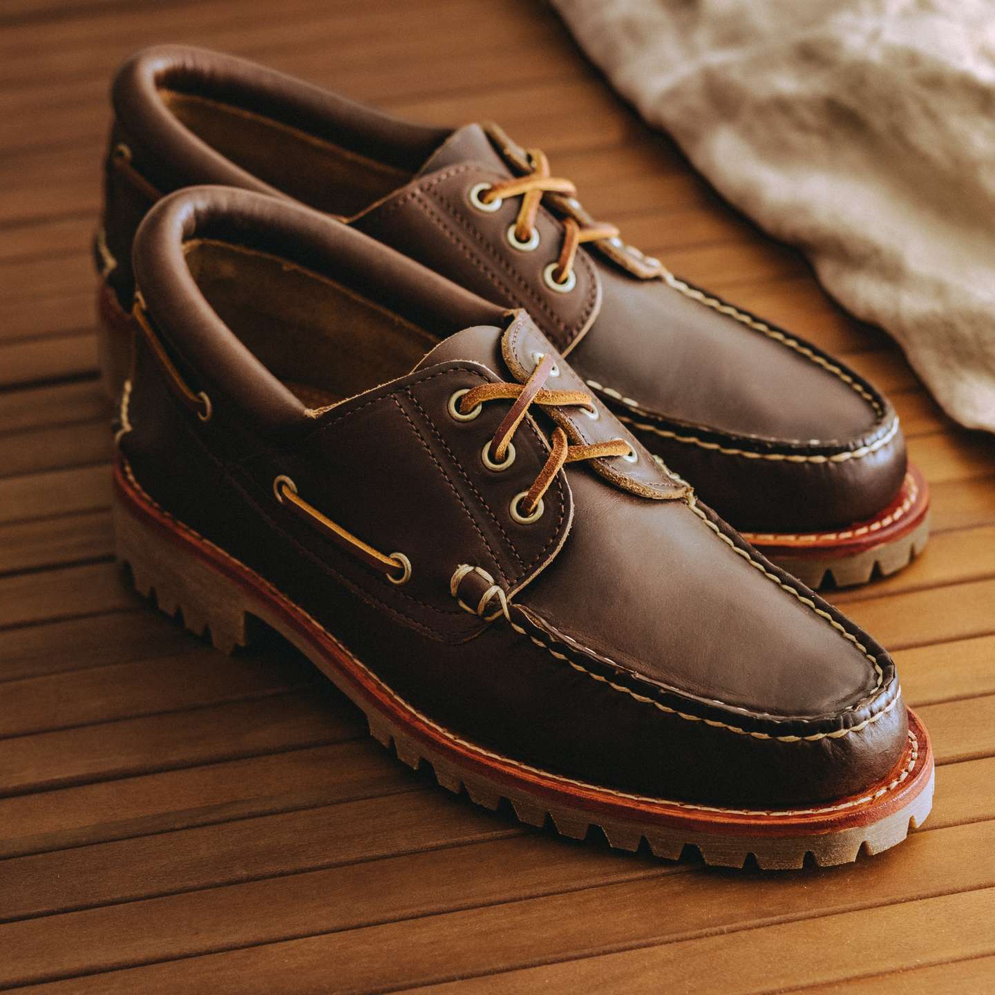 Brown Chromexcel Rowing Oxford - Detail Image Two
