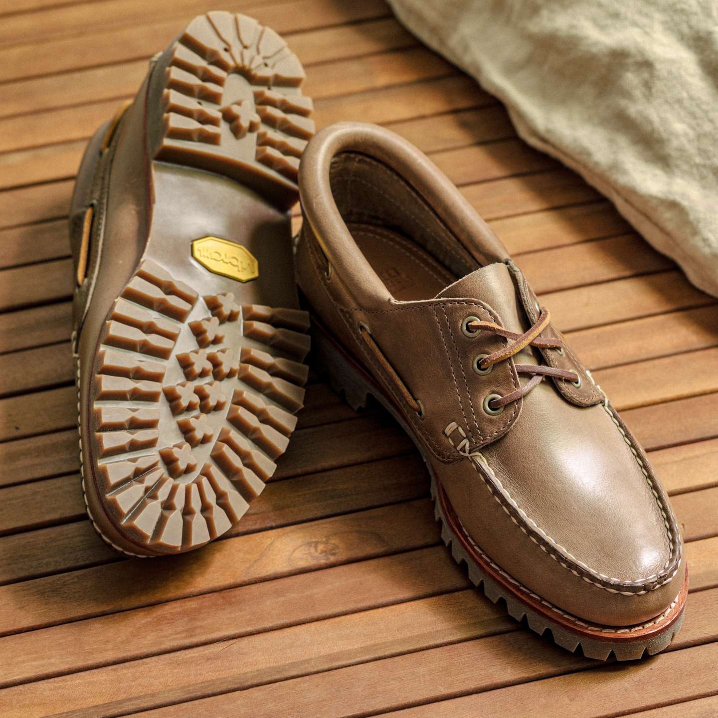 Natural Chromexcel Rowing Oxford - Detail Image Two