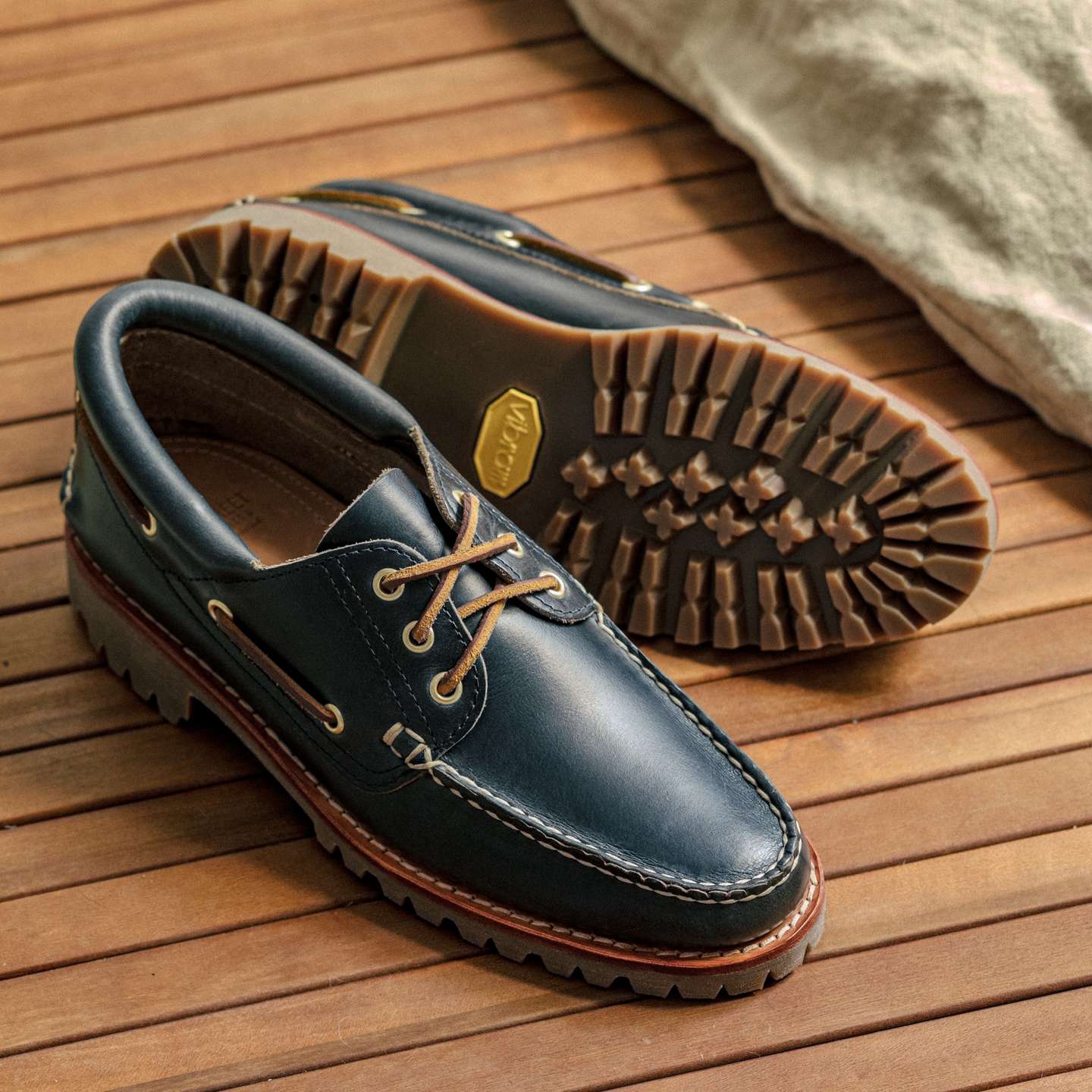Navy Chromexcel Rowing Oxford - Detail Image Two