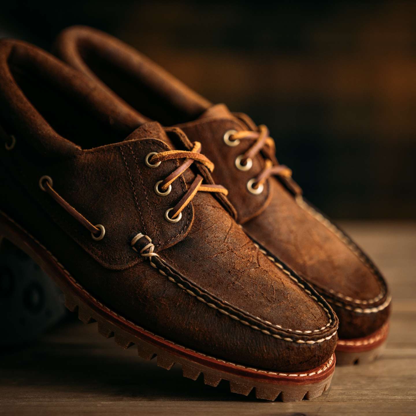 Snuff Waxy Mohawk Rowing Oxford - Detail Image Two