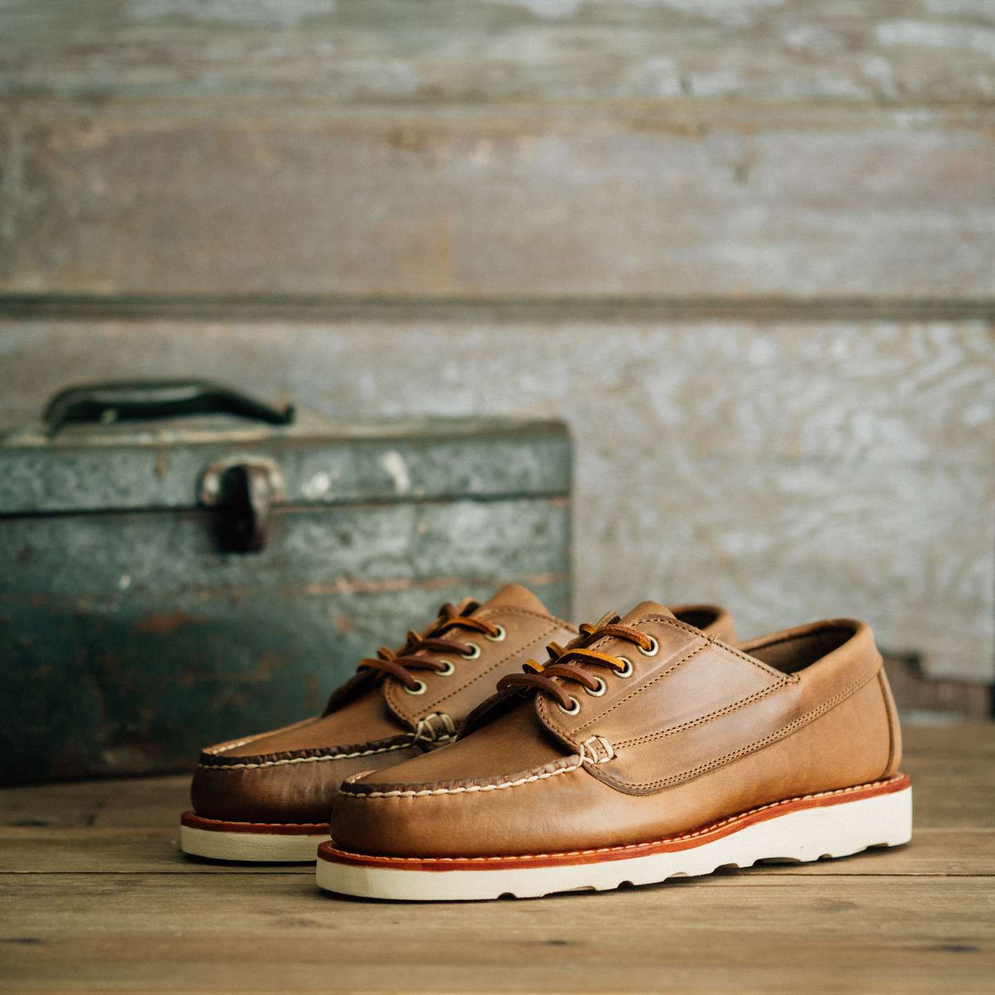 Natural Chromexcel Trail Oxford - Detail Image Two