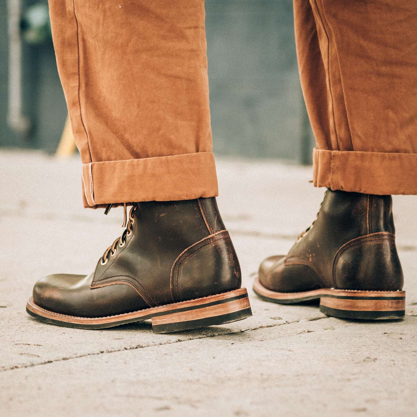 Brown Overdye Camello Asportabile Trench Boot - Detail Image One