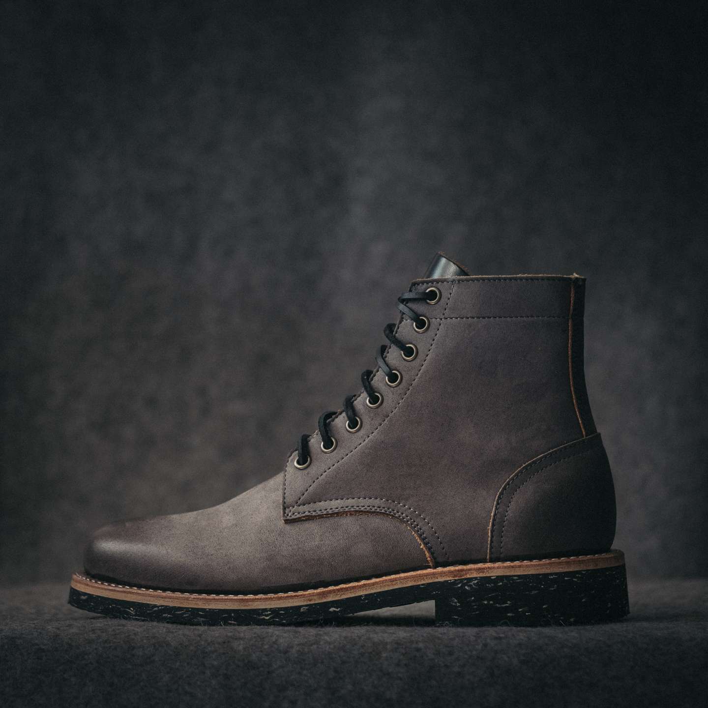Carbon Bark Veg Retan Trench Boot - Detail Image Two