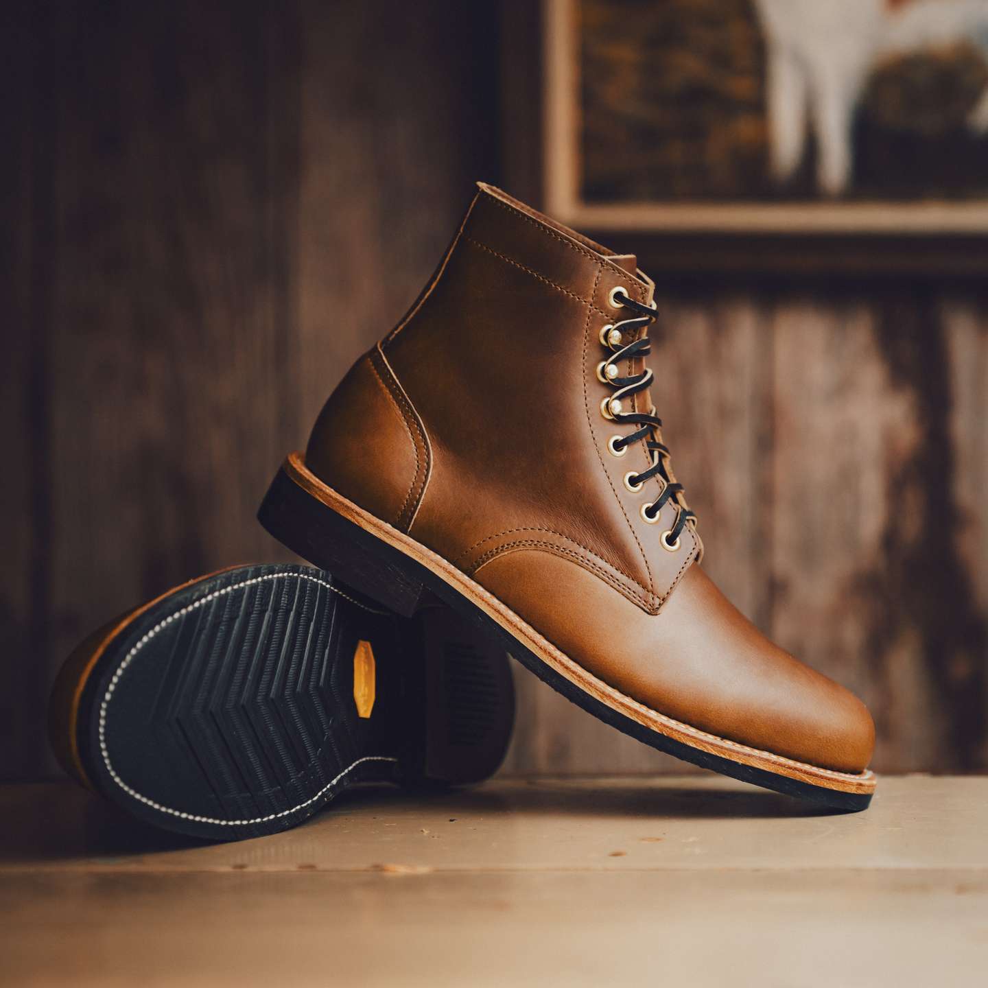 Cognac Shackleton Trench Boot - Detail Image One