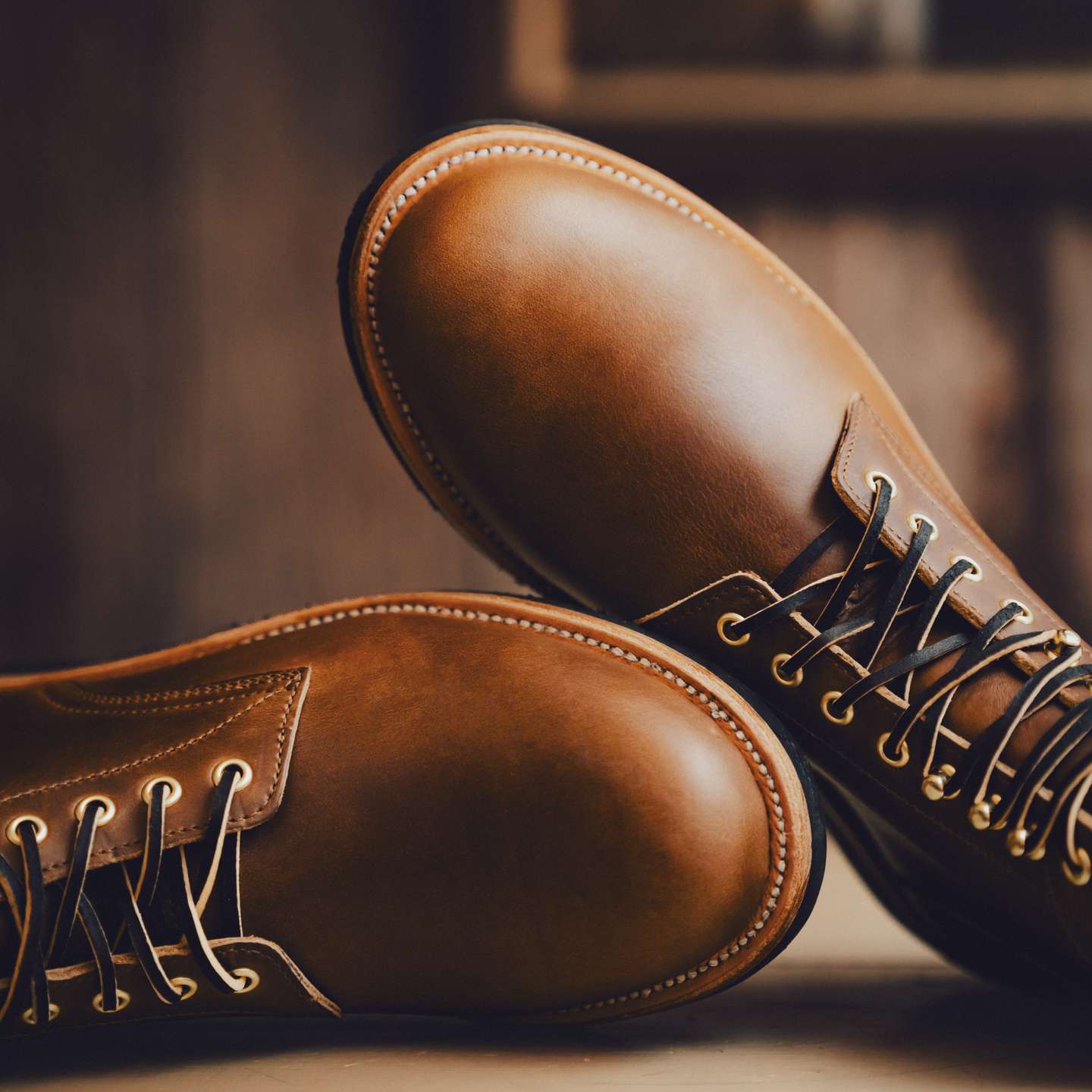 Cognac Shackleton Trench Boot - Detail Image Two