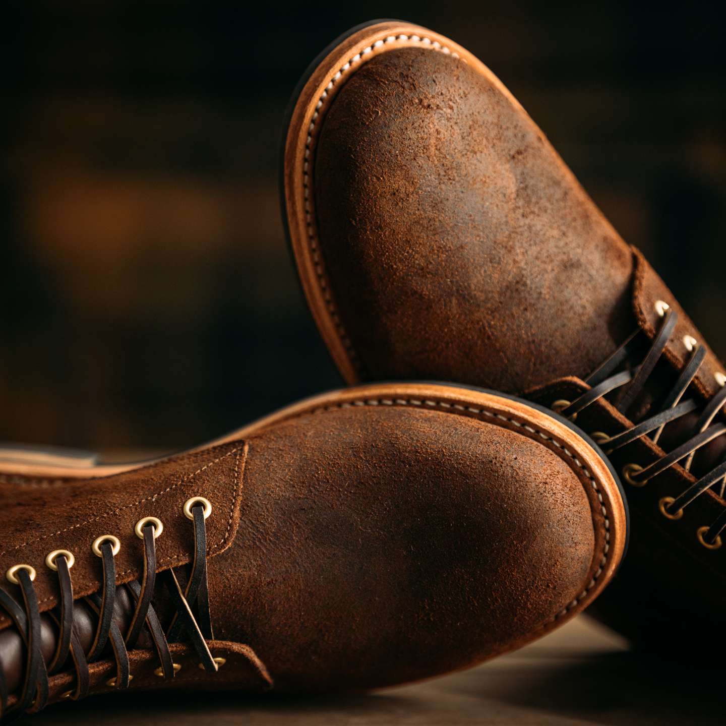 Snuff Waxy Mohawk Trench Boot - Detail Image Two