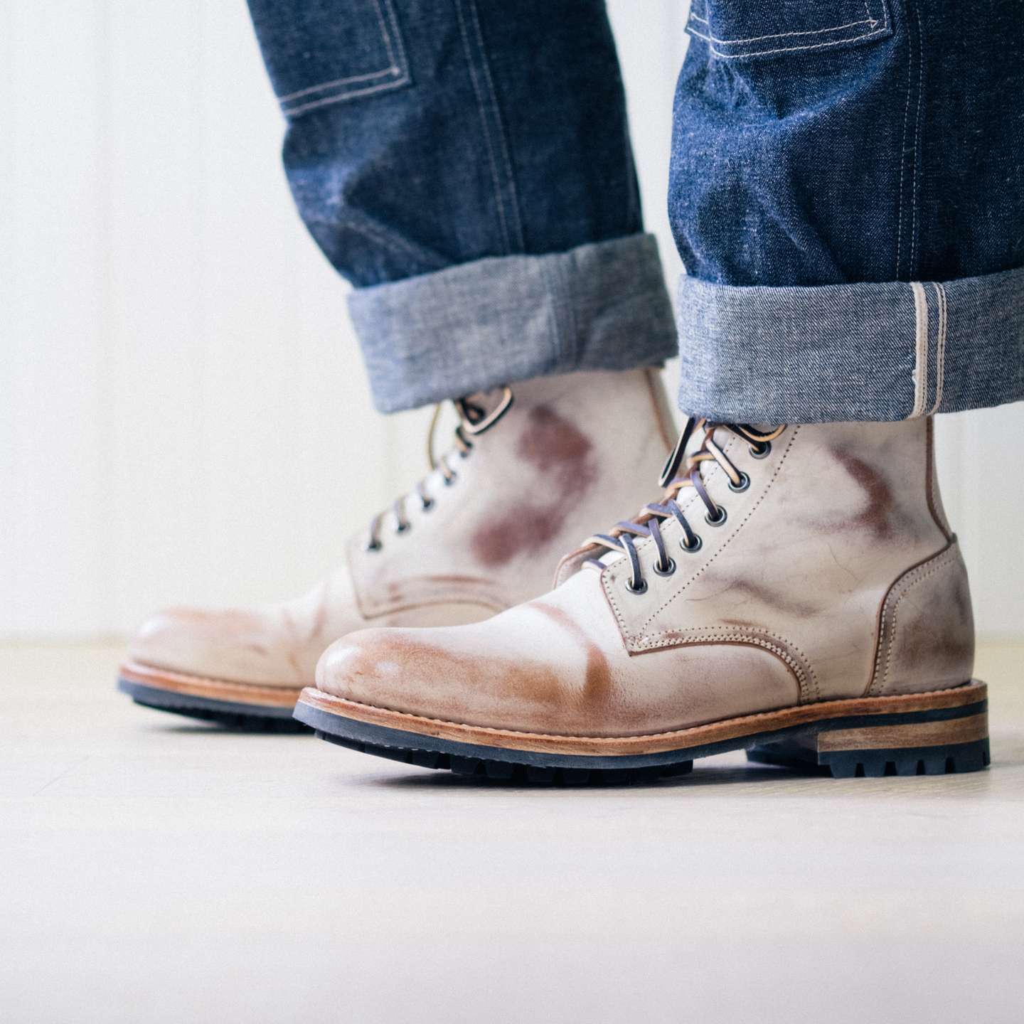 Whitewash Overdye Abetone Trench Boot - Detail Image Two