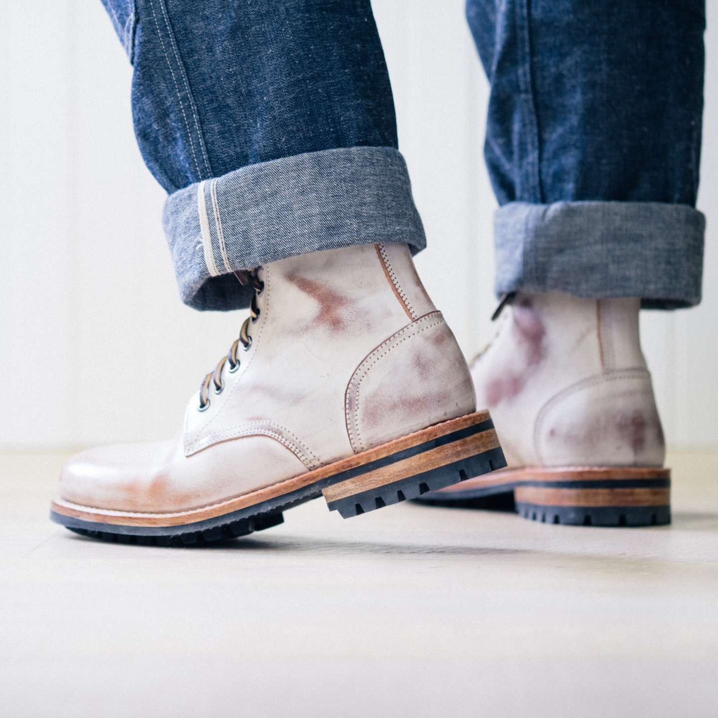 Whitewash Overdye Abetone Trench Boot - Detail Image One